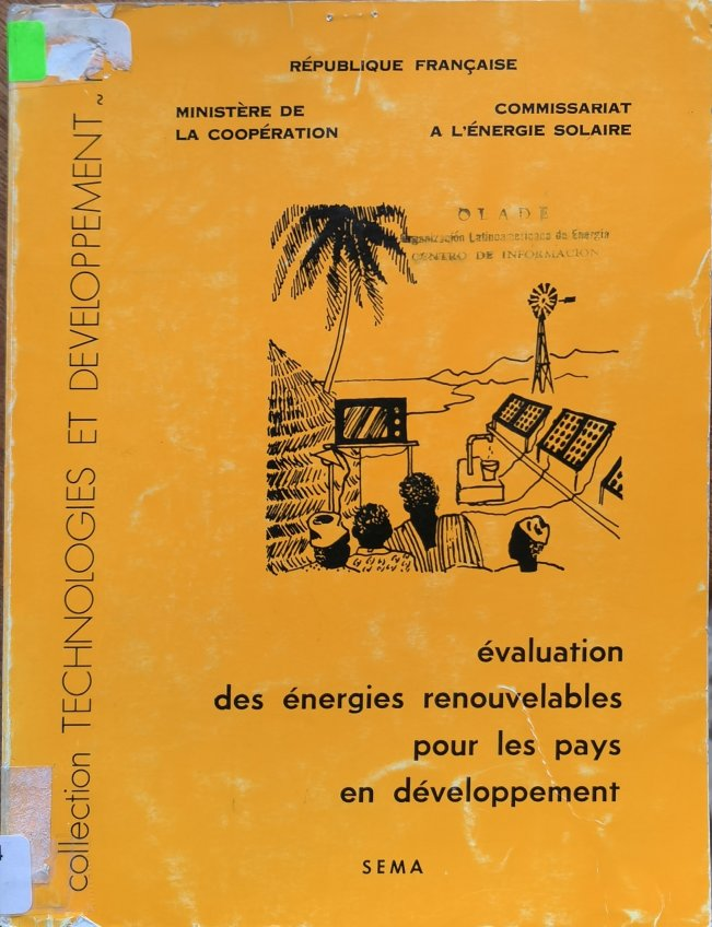 évaluation des énergies renouvelables pour les pays  en développement