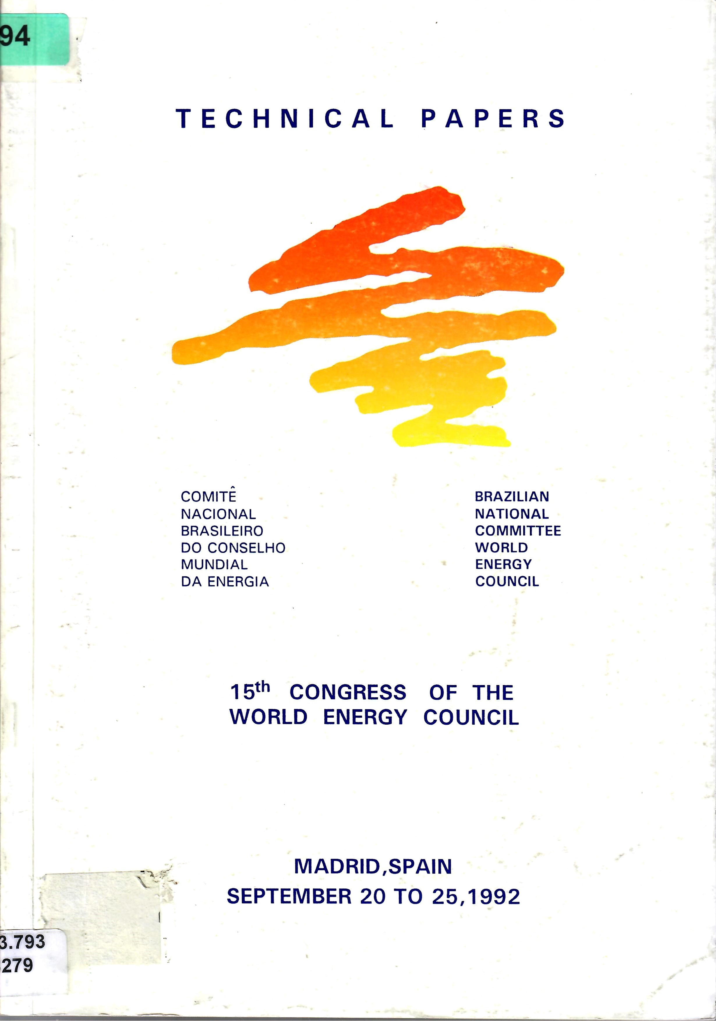 15th CONGRESS OF THE WORLD ENERGY COUNCIL
