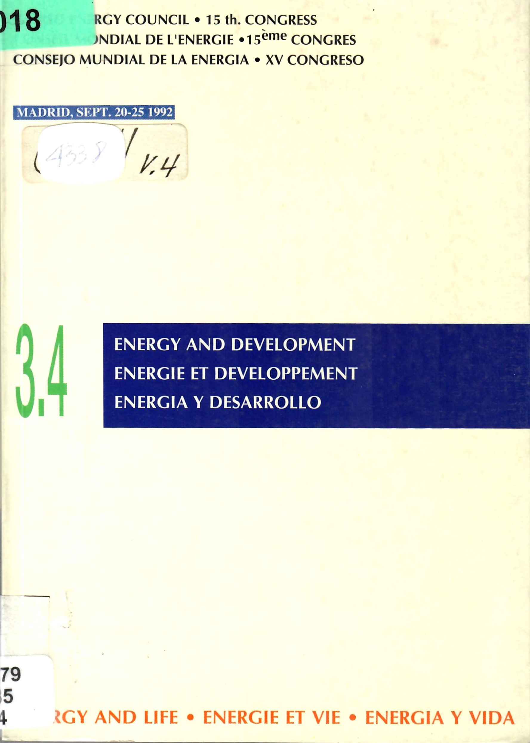 3.1 ENERGY AND DEVELOPMENT  ENERGY AND DEVELOPMENT  ENERGIA Y DESARROLLO