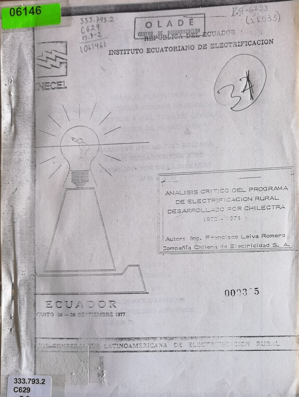 ANALISIS CRITICO DEL PROGRAMA DE ELECTPIFICACION RURAL DESARROLLADO POR CHILECTRA