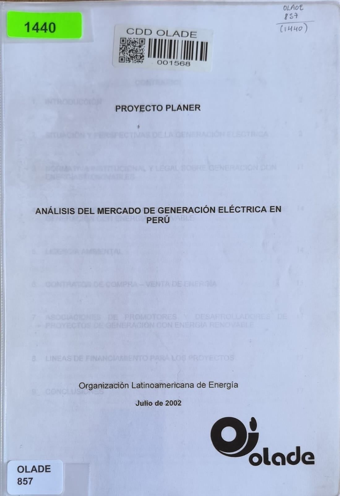 ANÁLISIS DEL MERCADO DE GENERACIÓN ELÉCTRICA EN PERÚ