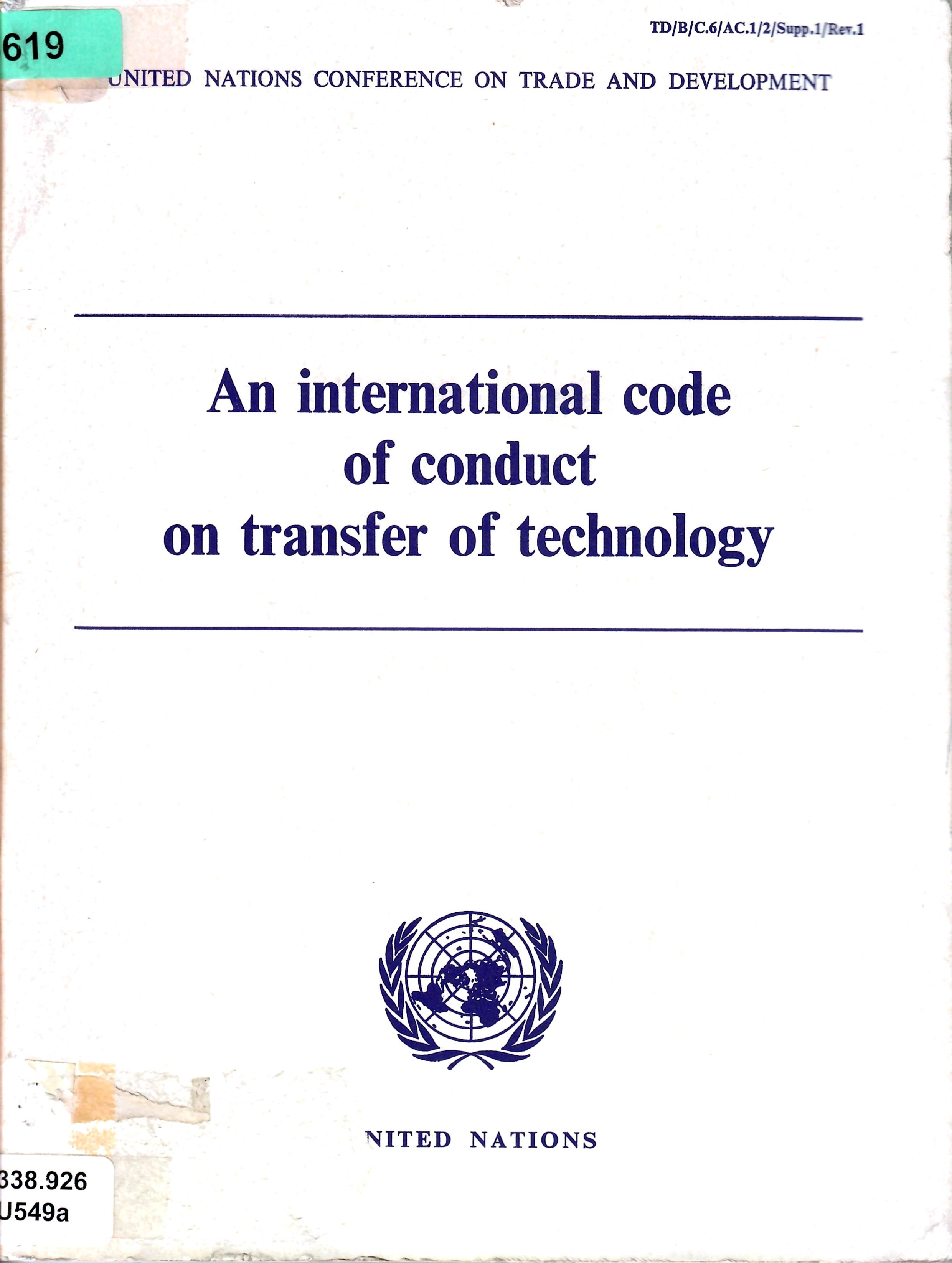 An international code of conduct on transfer of technology