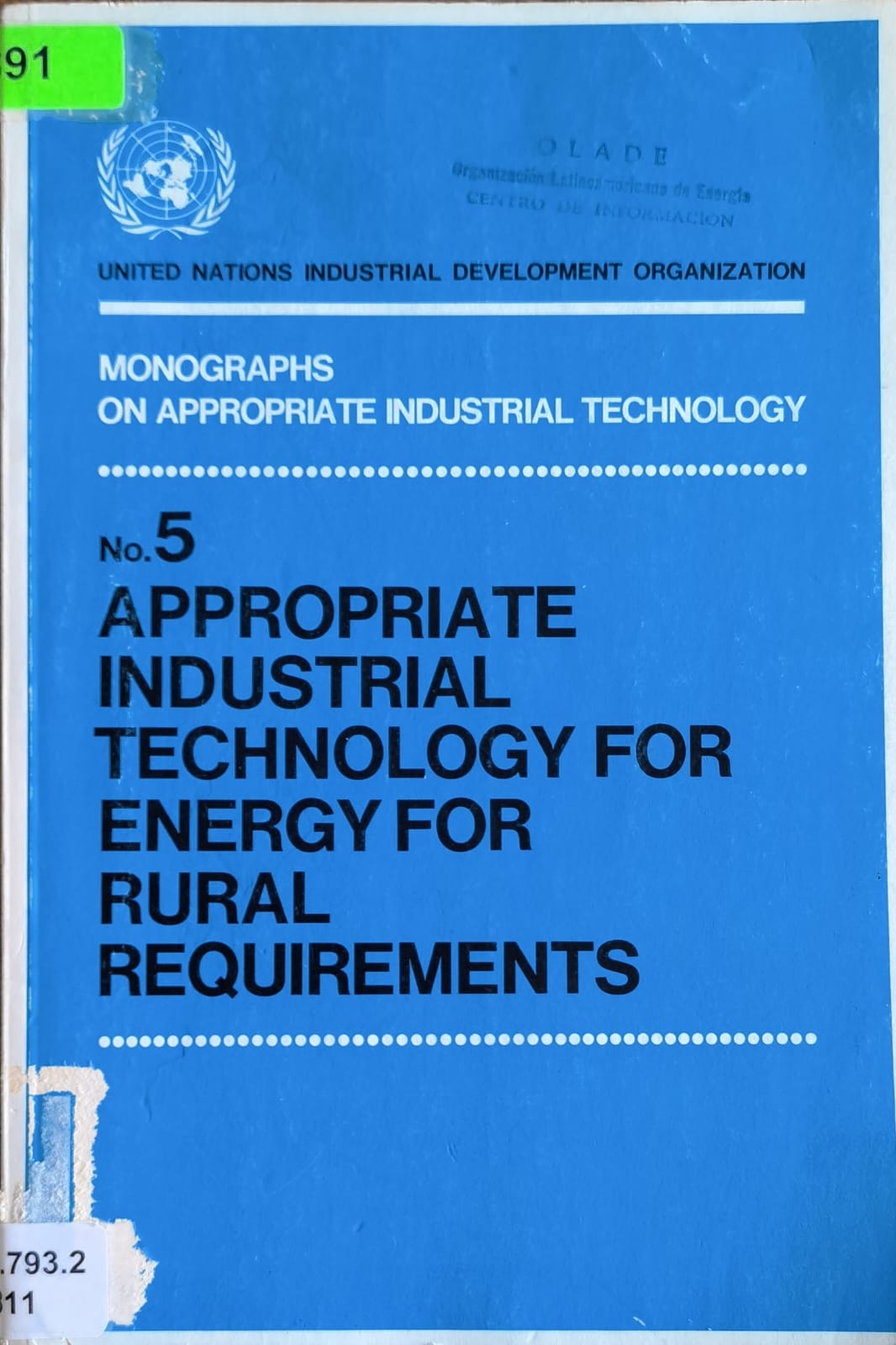 APPROPRIATE INDUSTRIAL TECHNOLOGY FOR ENERGY FOR RURAL REQUIREMENTS