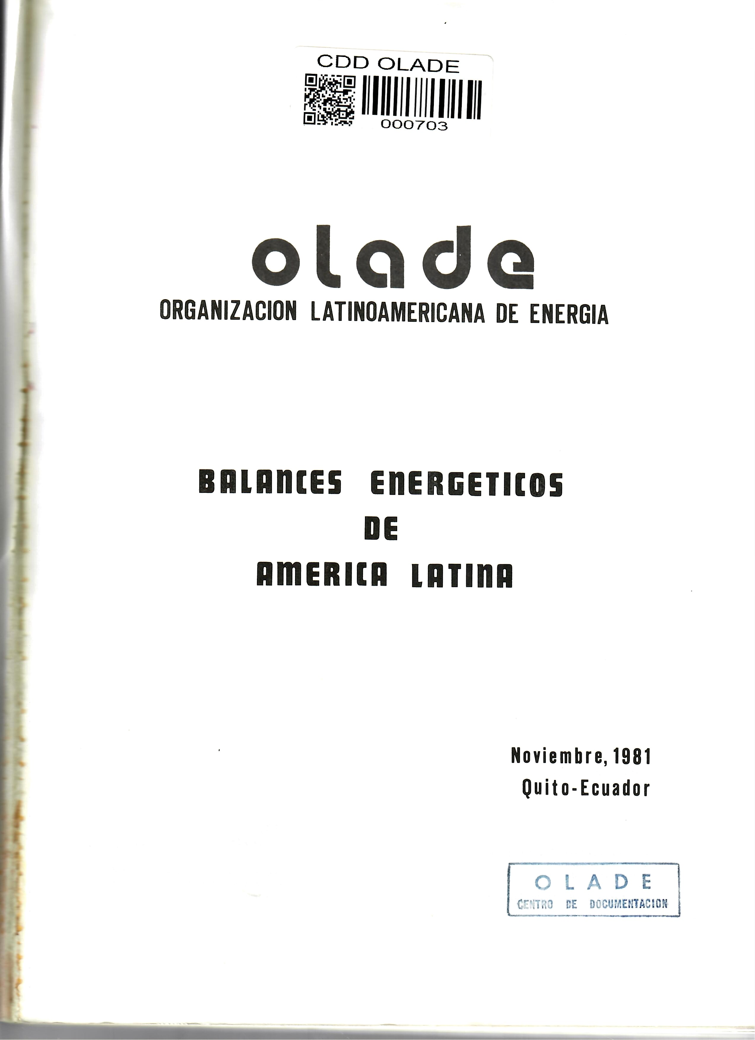 BALANCES ENERGETICOS DE AMERICA LATINA