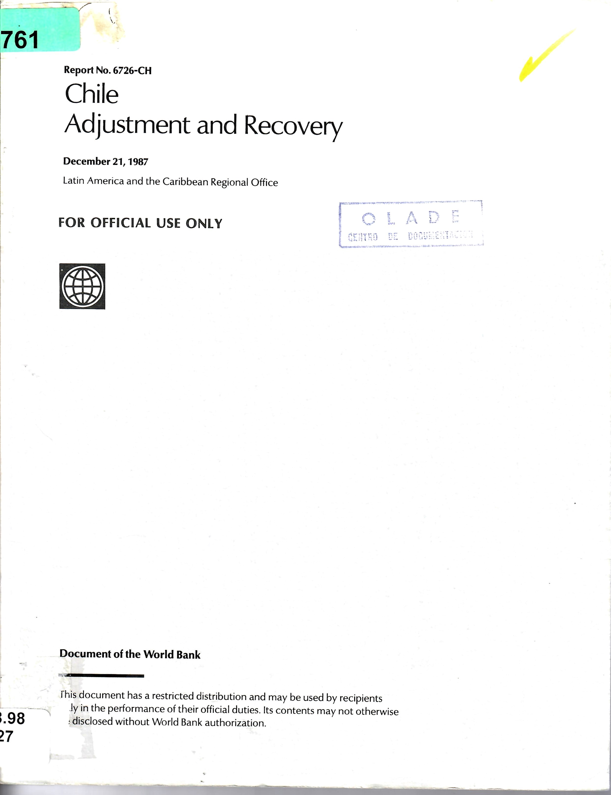 Chile Adjustment and Recovery