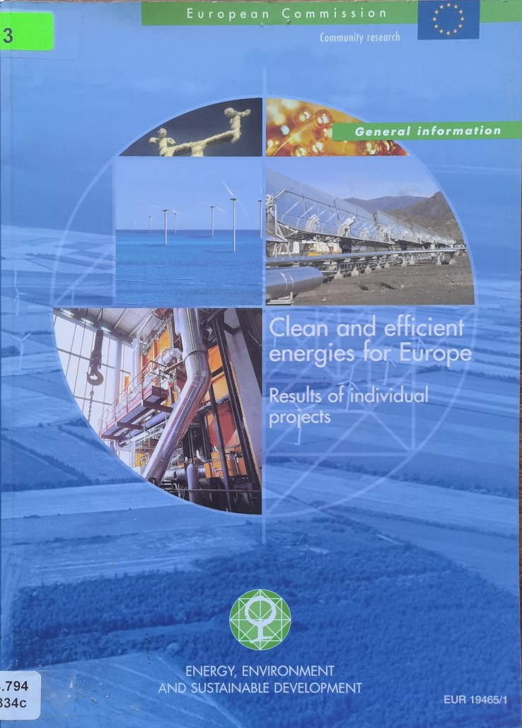 Clean and efficient energies for Europe: Results of individual projects