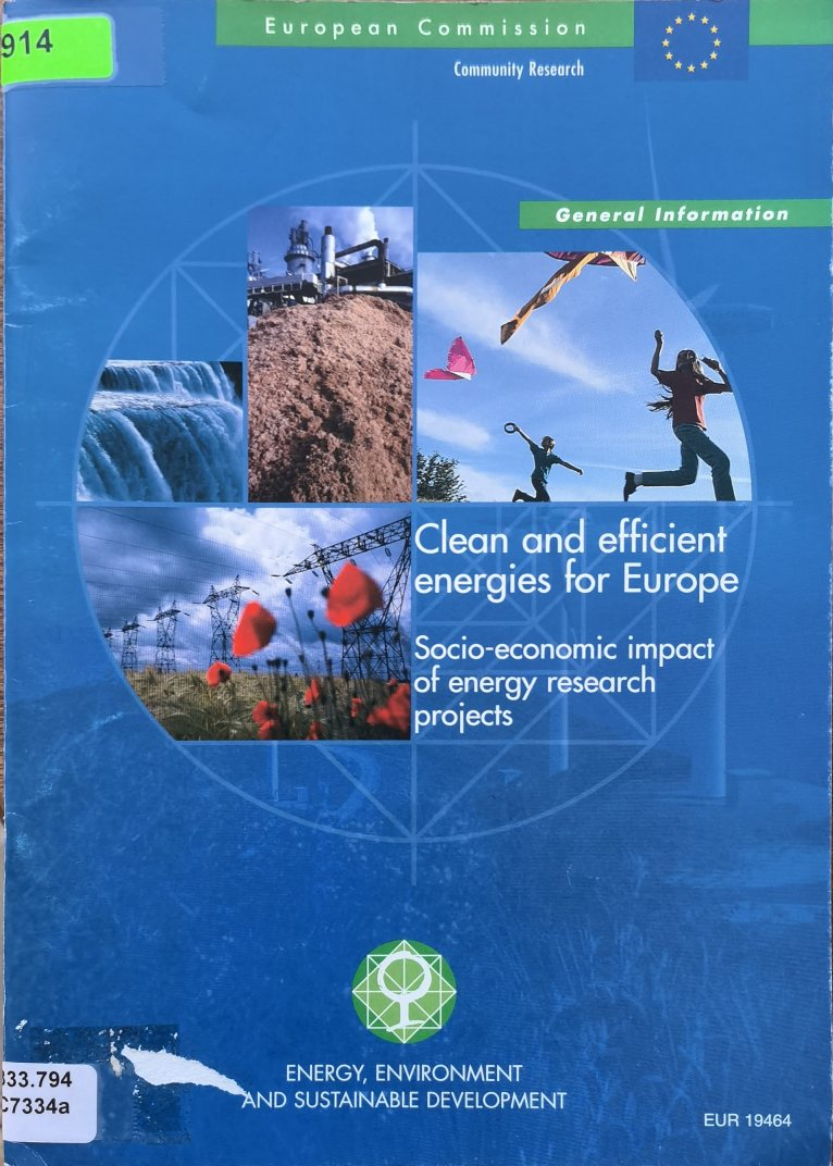 Clean and efficient energies for Europe: Socio-economic impact of energy research projects