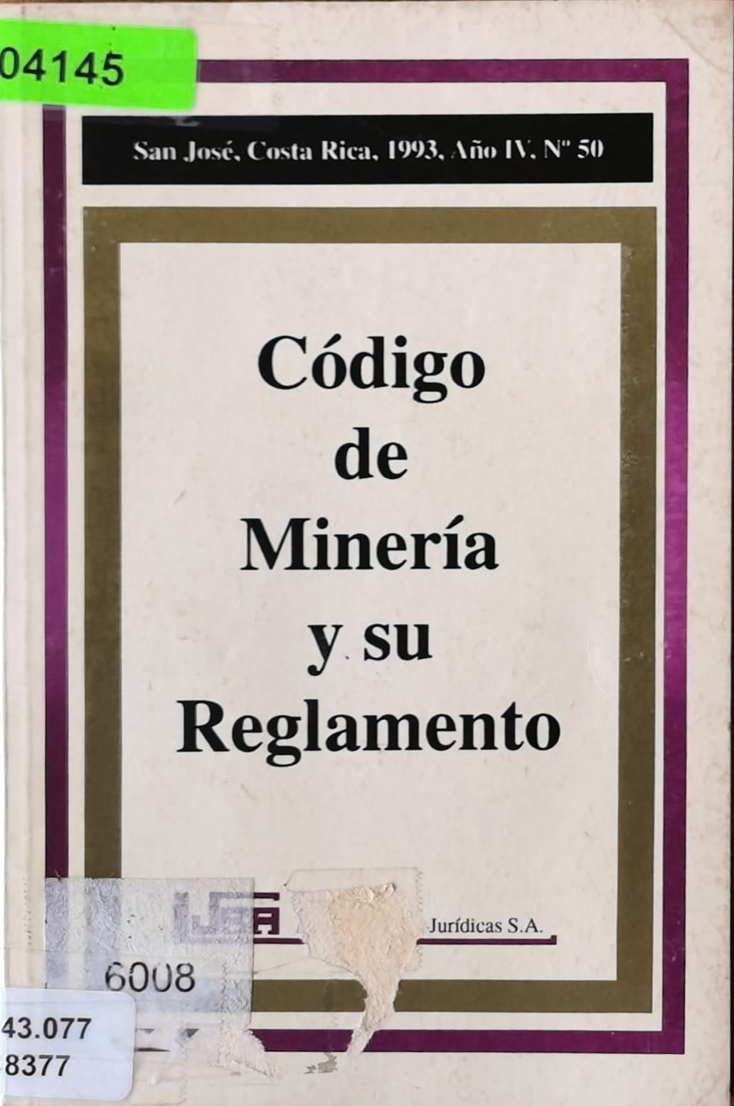 Código de Minería y su Reglamento