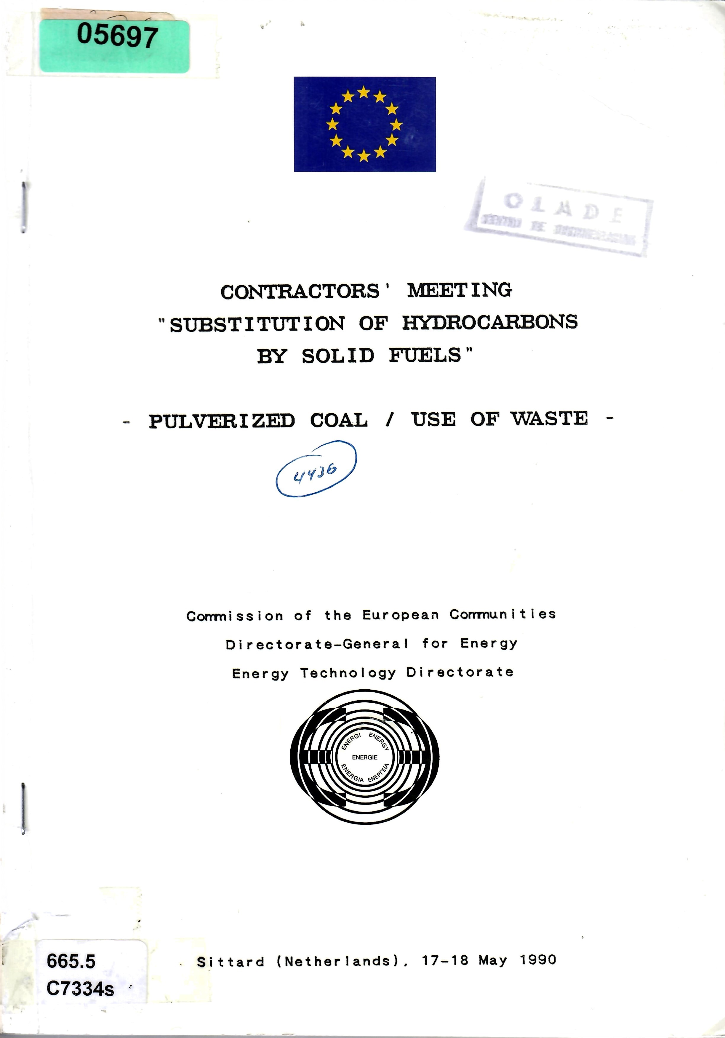 CONTRACTORS' MEETING "SUBSTITUTION OF HYDROCARBONS BY SOLID FUELS”