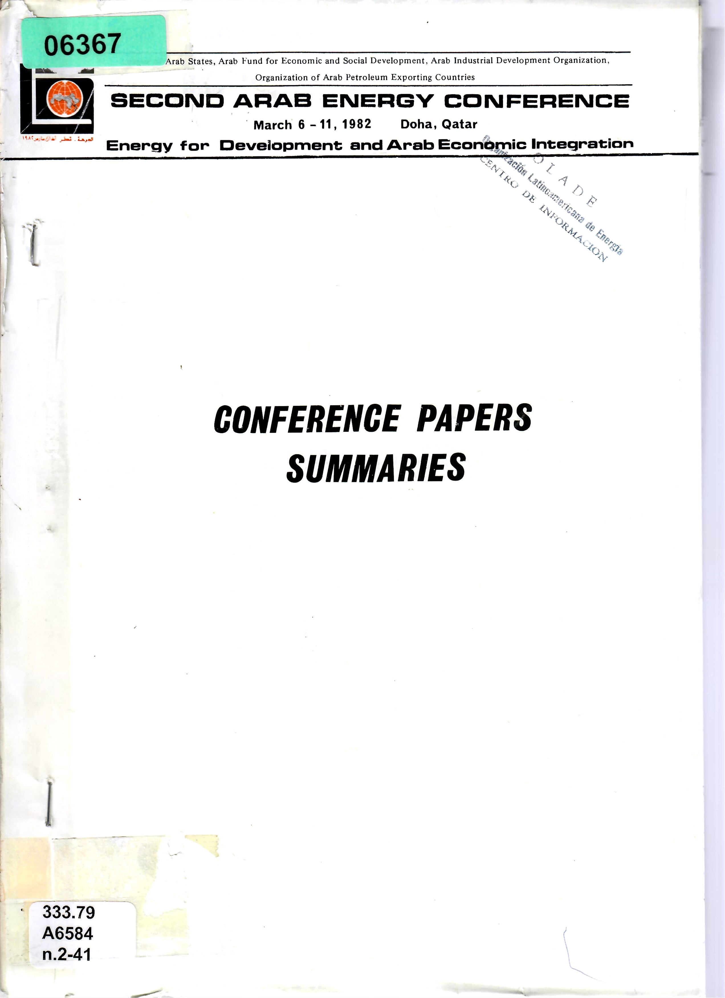 CONFERENCE PAPERS SUMMARIES