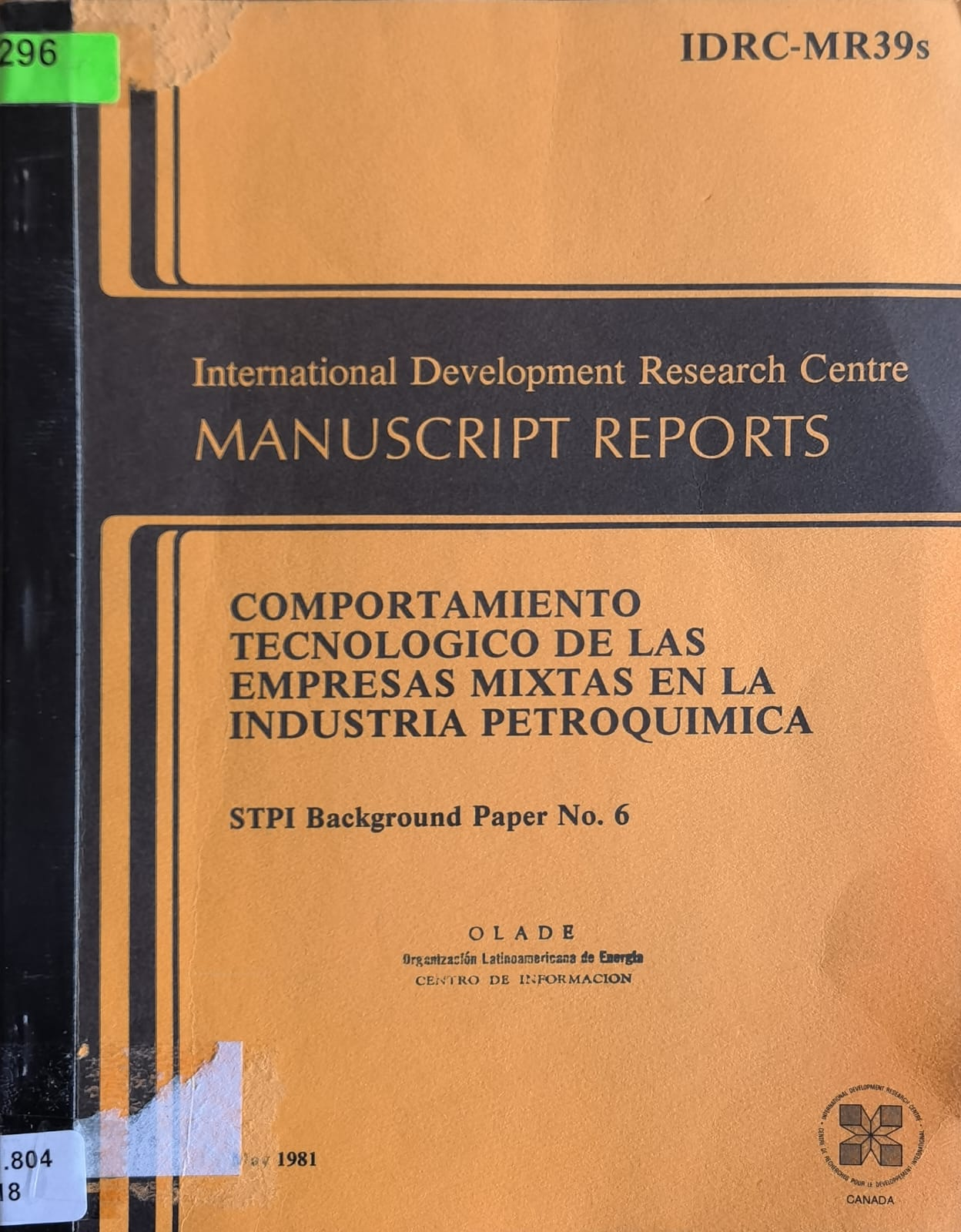 COMPORTAMIENTO TECNOLOGICO DE LAS EMPRESAS MIXTAS EN LA INDUSTRIA PETROQUIMICA