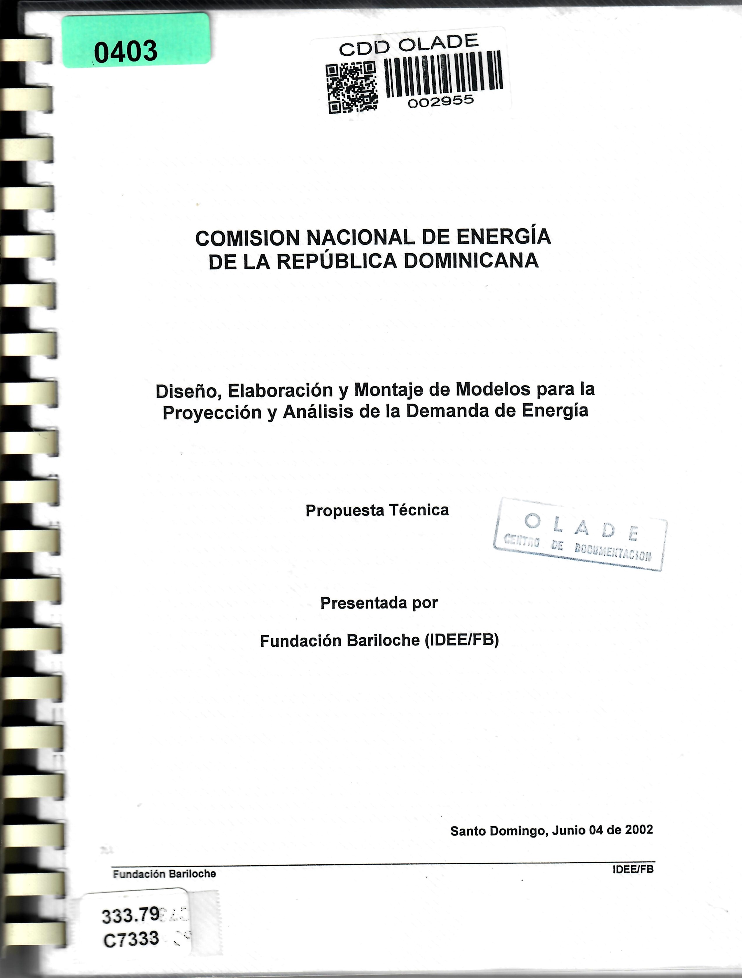 Diseño, Elaboración y Montaje de Modelos para la Proyección y Análisis de la Demanda de Energía