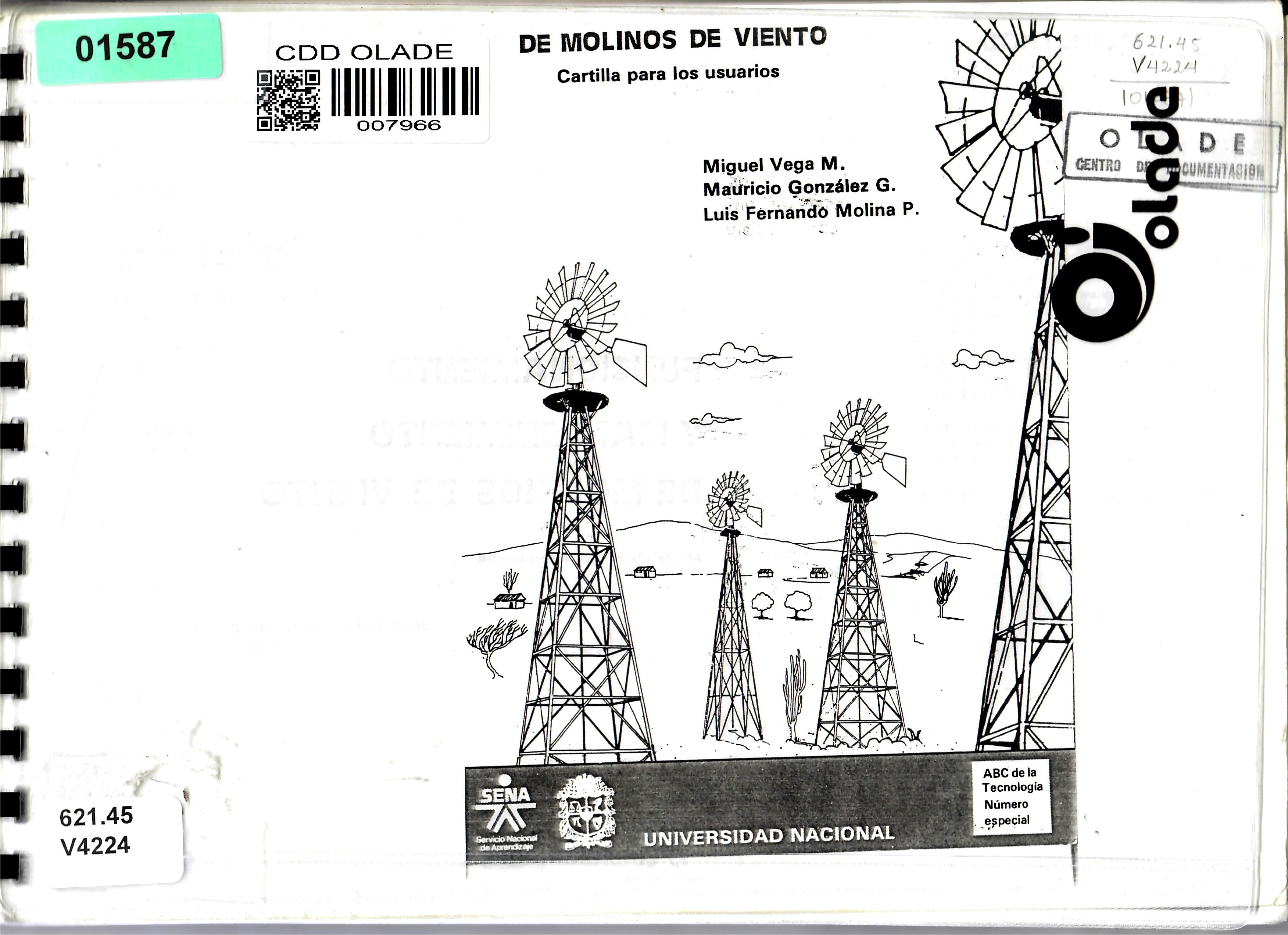 DE MOLINOS DE VIENTO Cartilla para los usuarios