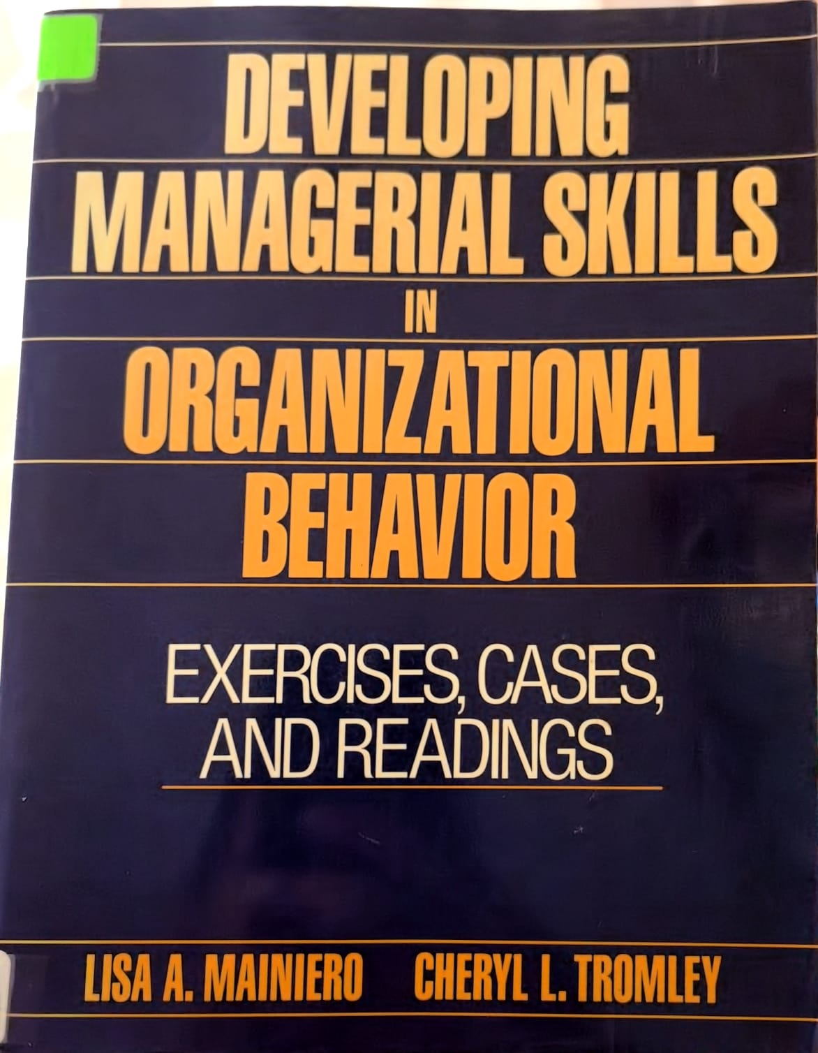 DEVELOPING MANAGERIAL SKILLS IN ORGANIZATIONAL BEHAVIOR