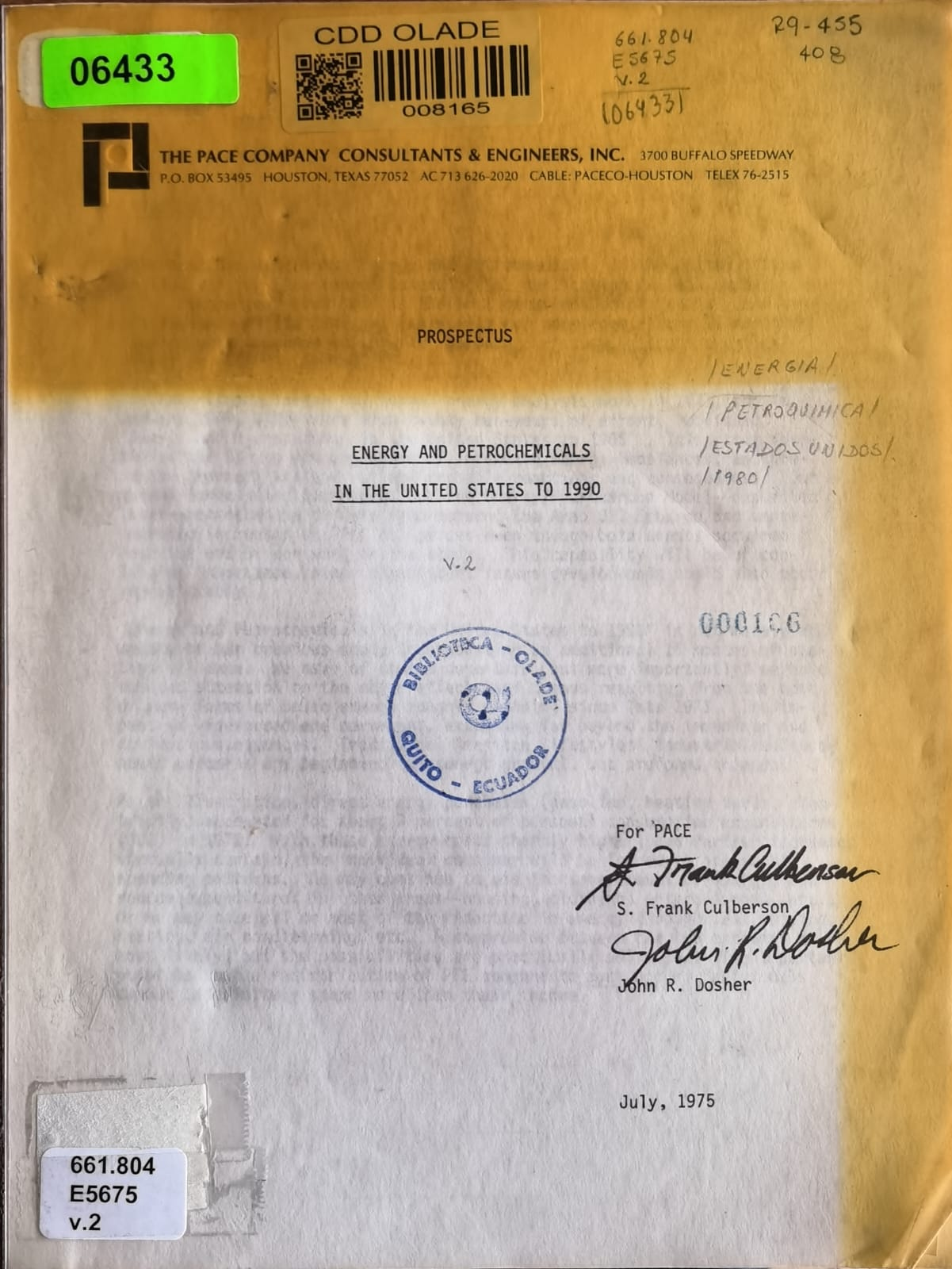 ENERGY AND PETROCHEMICALS IN THE UNITED STATES TO 1990