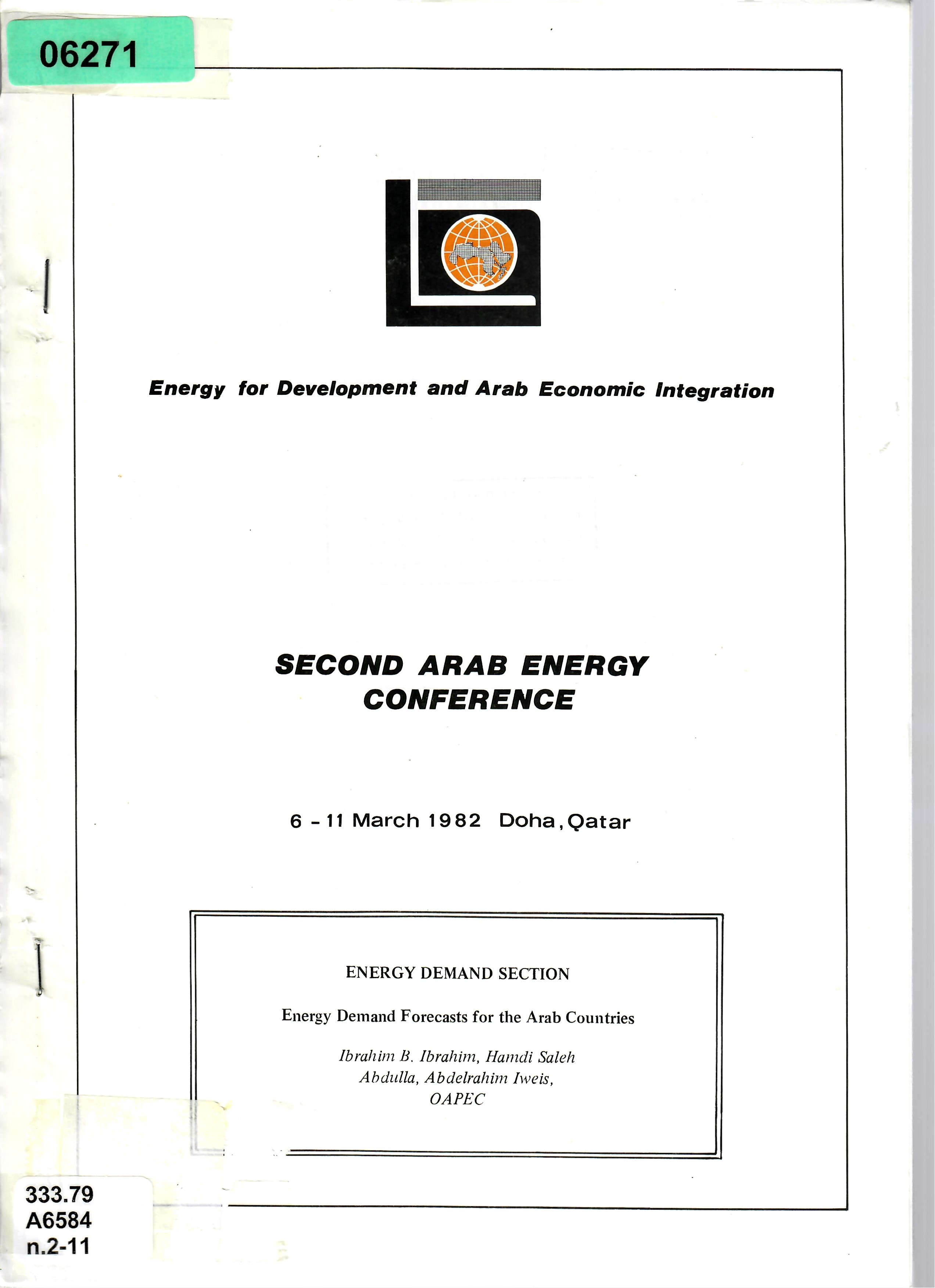 ENERGY DEMAND SECTION Energy Demand Forecasts for the Arab Countries