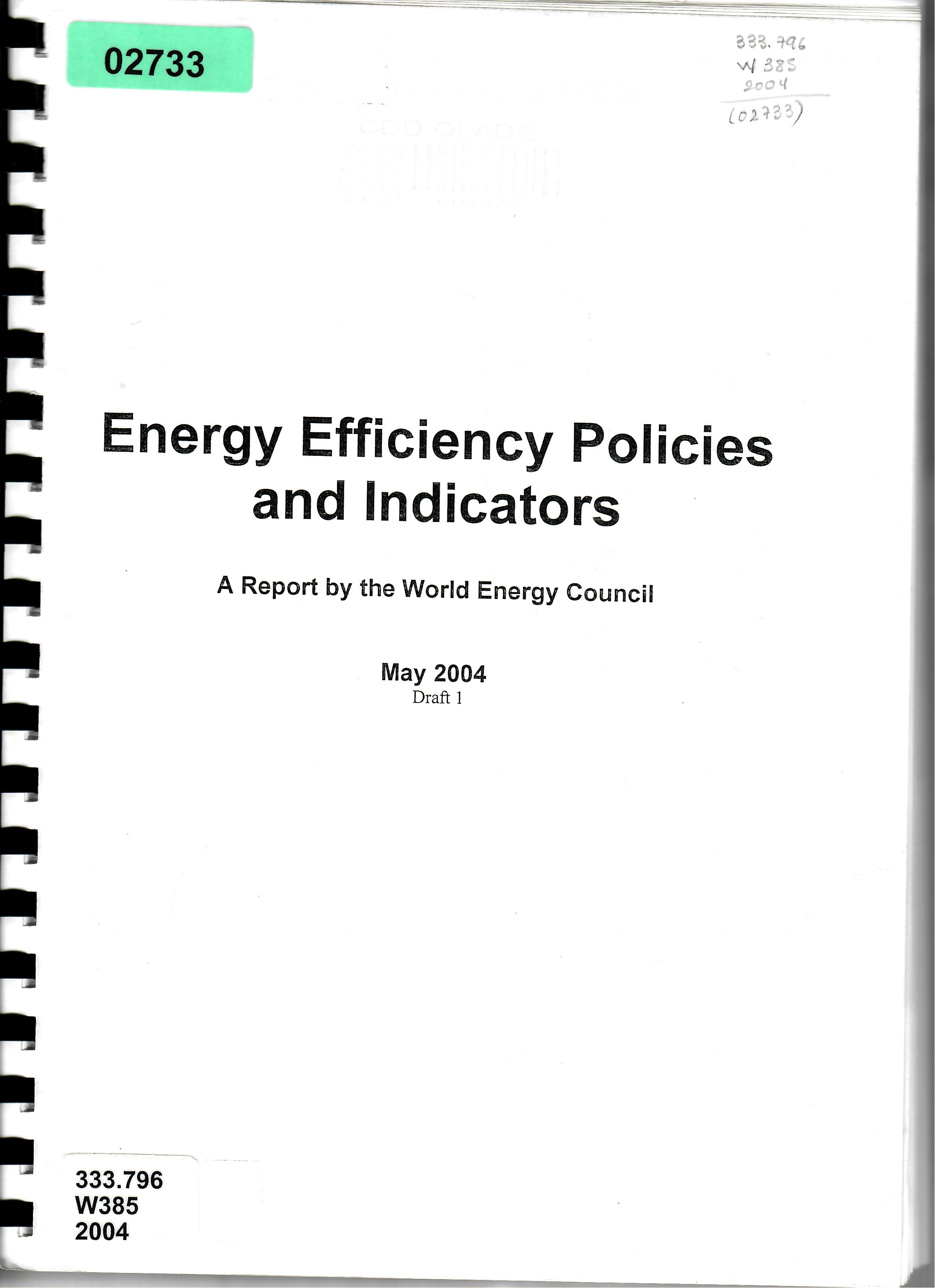 Energy Efficiency Policies and Indicators