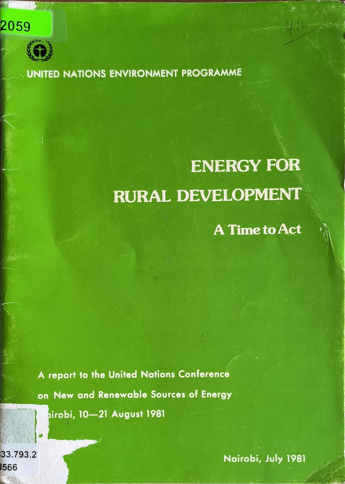 ENERGY FOR RURAL DEVELOPMENT: A Time to Act