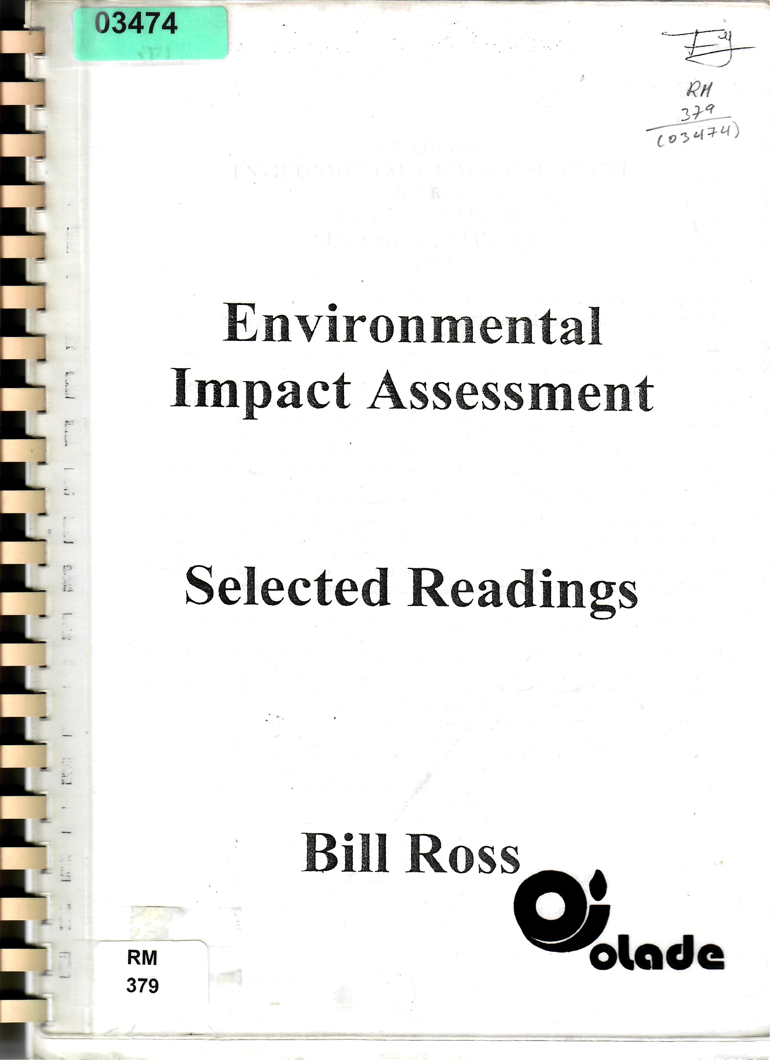 Environmental Impact Assessment Selected Readings