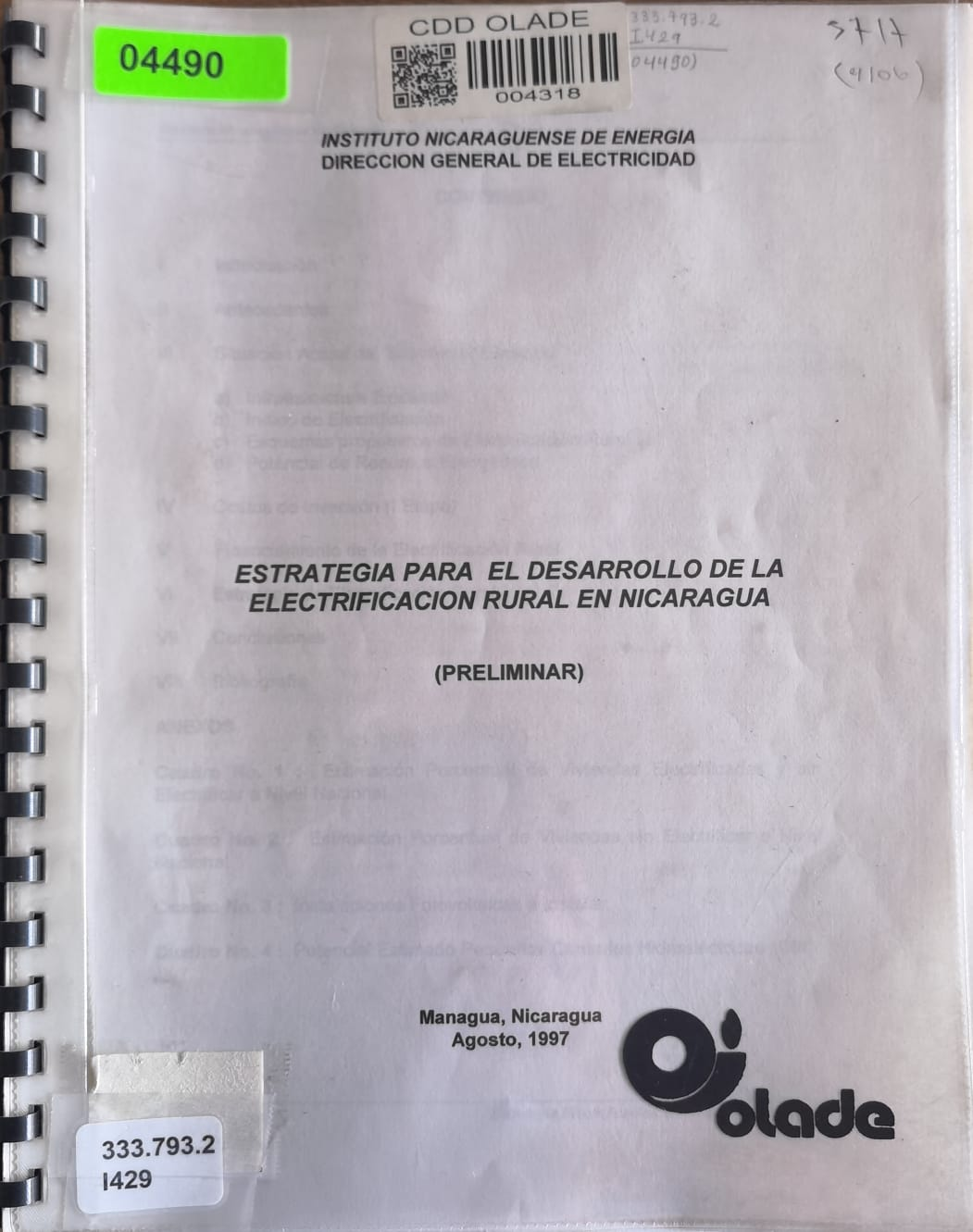 ESTRATEGIA PARA EL DESARROLLO DE LA ELECTRIFICACION RURAL EN NICARAGUA