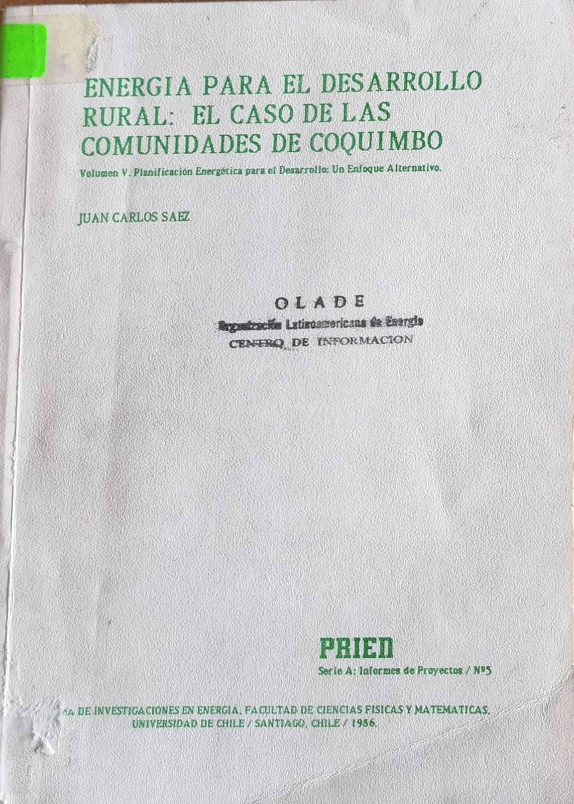 ENERGIA PARA EL DESARROLLO RURAL: EL CASO DE LAS COMUNIDADES DE COQUIMBO
