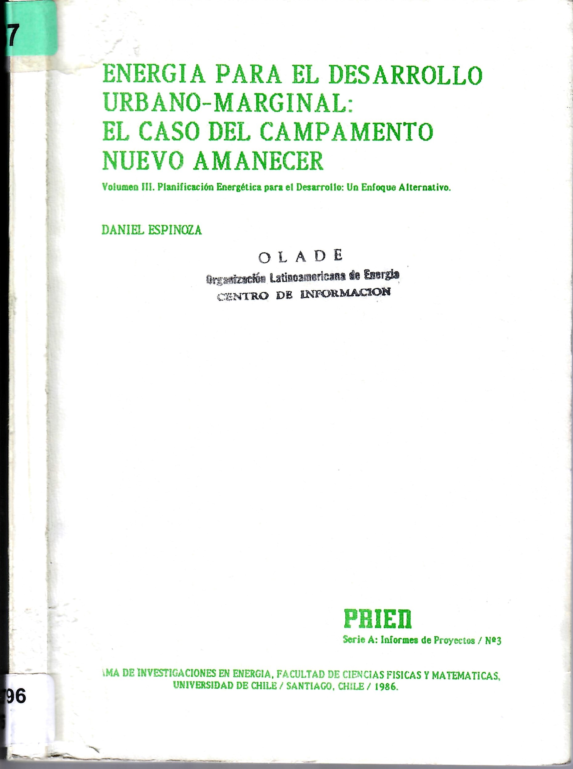 ENERGIA PARA EL DESARROLLO URBANO-MARGINAL: EL CASO DEL CAMPAMENTO NUEVO AMANECER