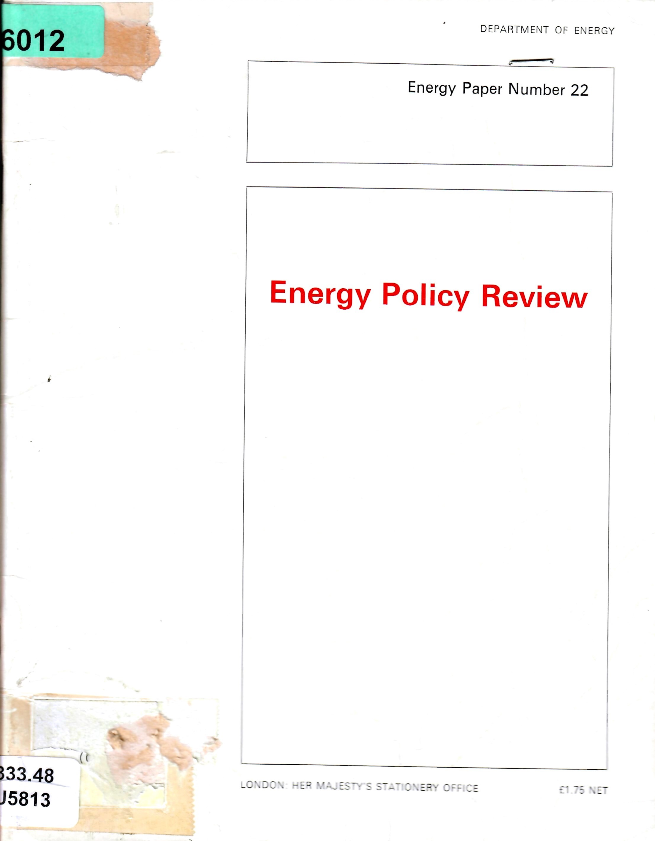 Energy Policy Review