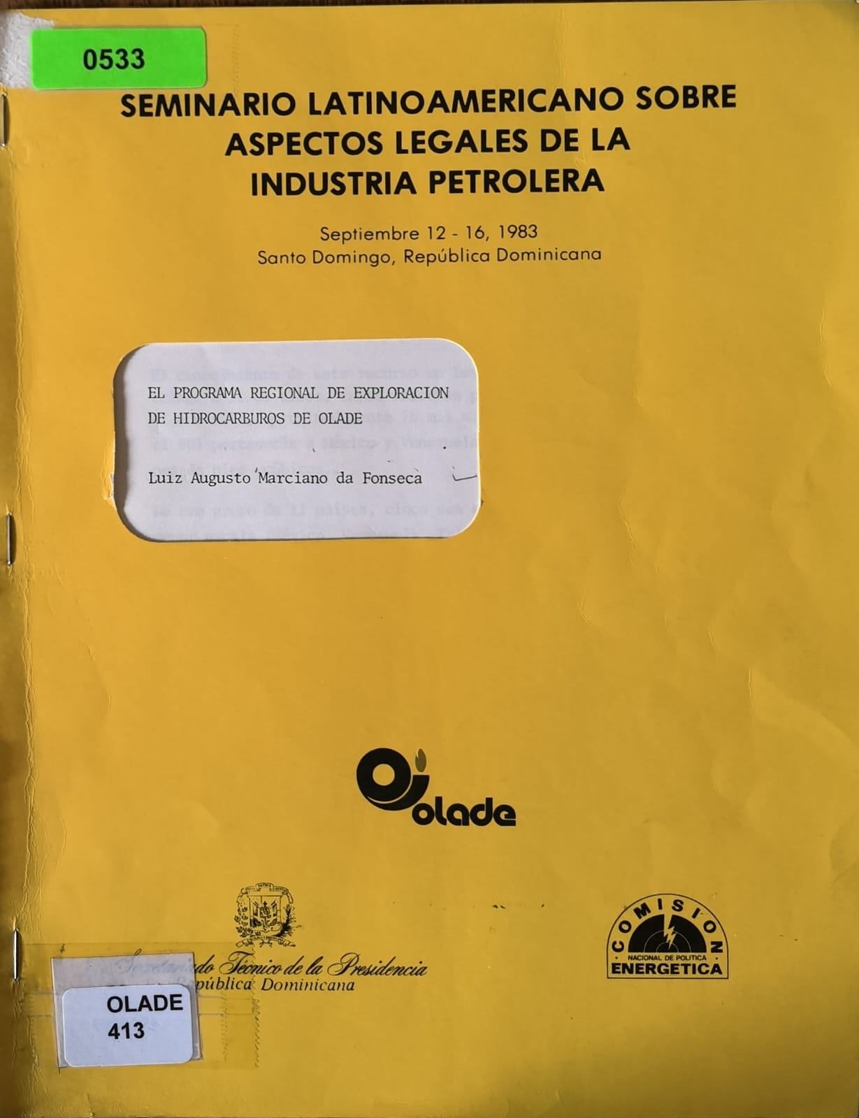EL PROGRAMA REGIONAL DE EXPLORACION DE HIDROCARBUROS DE OLADE