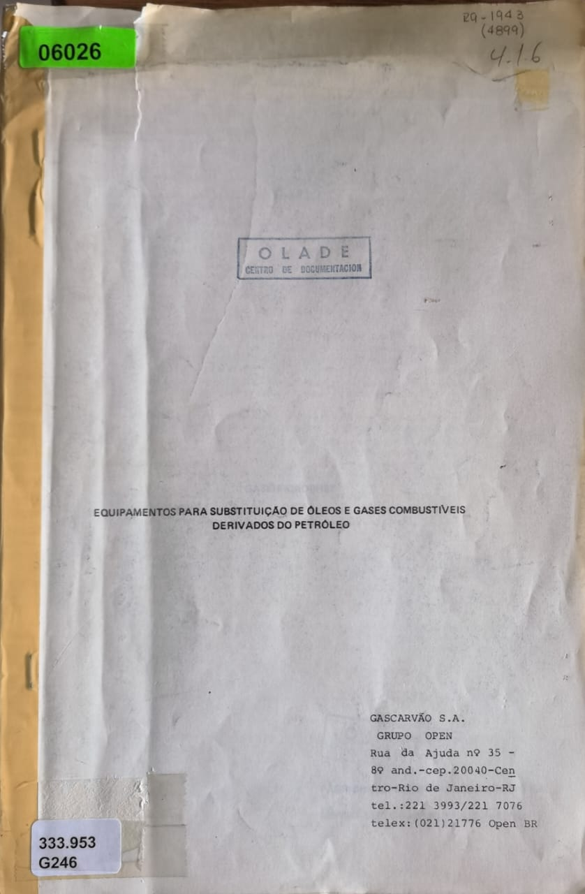 EQUIPAMENTOS PARA SUBSTITUIÇÃO DE ÔLEOS E GASES COMBUSTIVEIS DERIVADOS DO PETRÔLEO