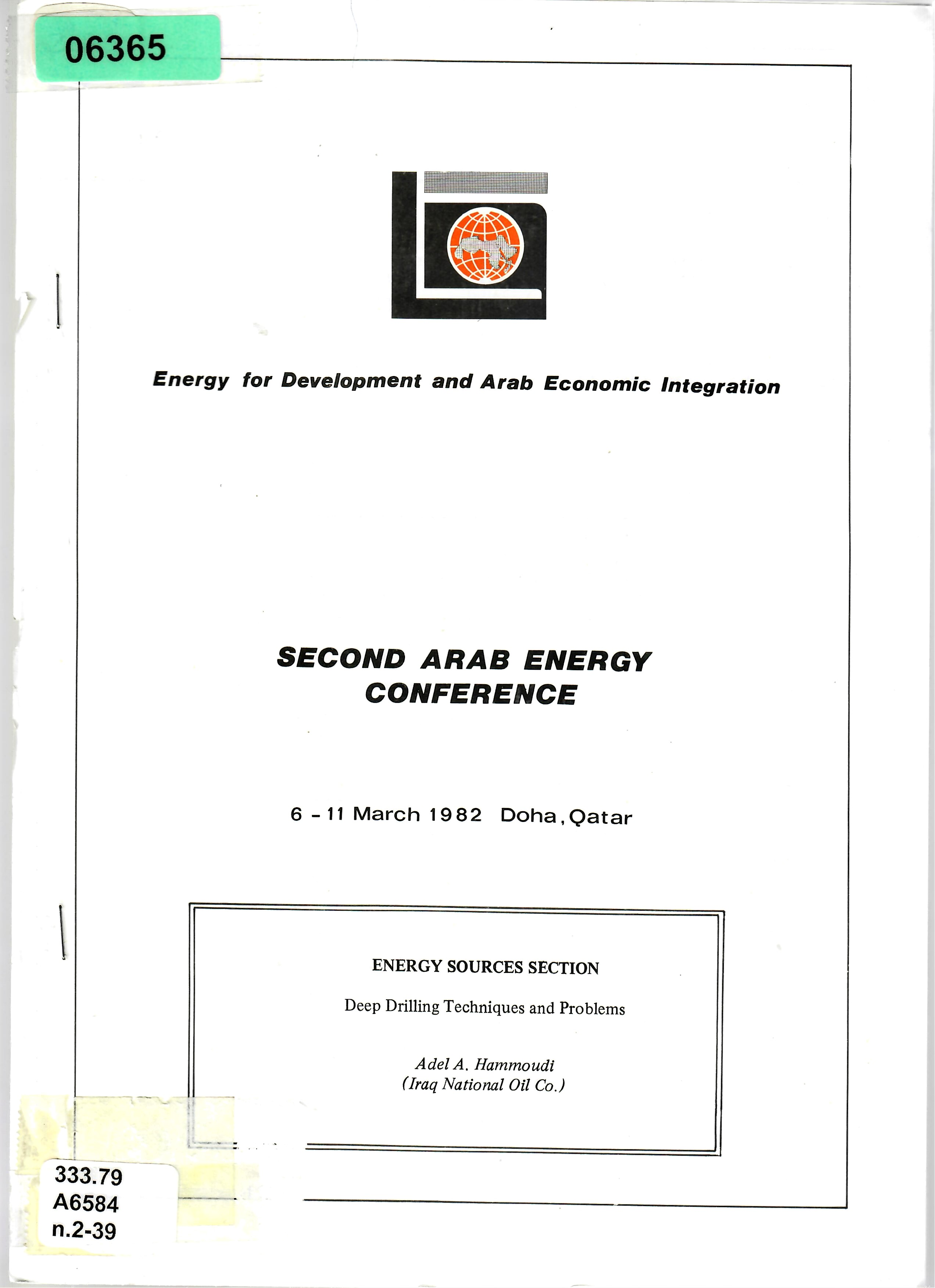 ENERGY SOURCES SECTION Deep Drilling Techniques and Problems