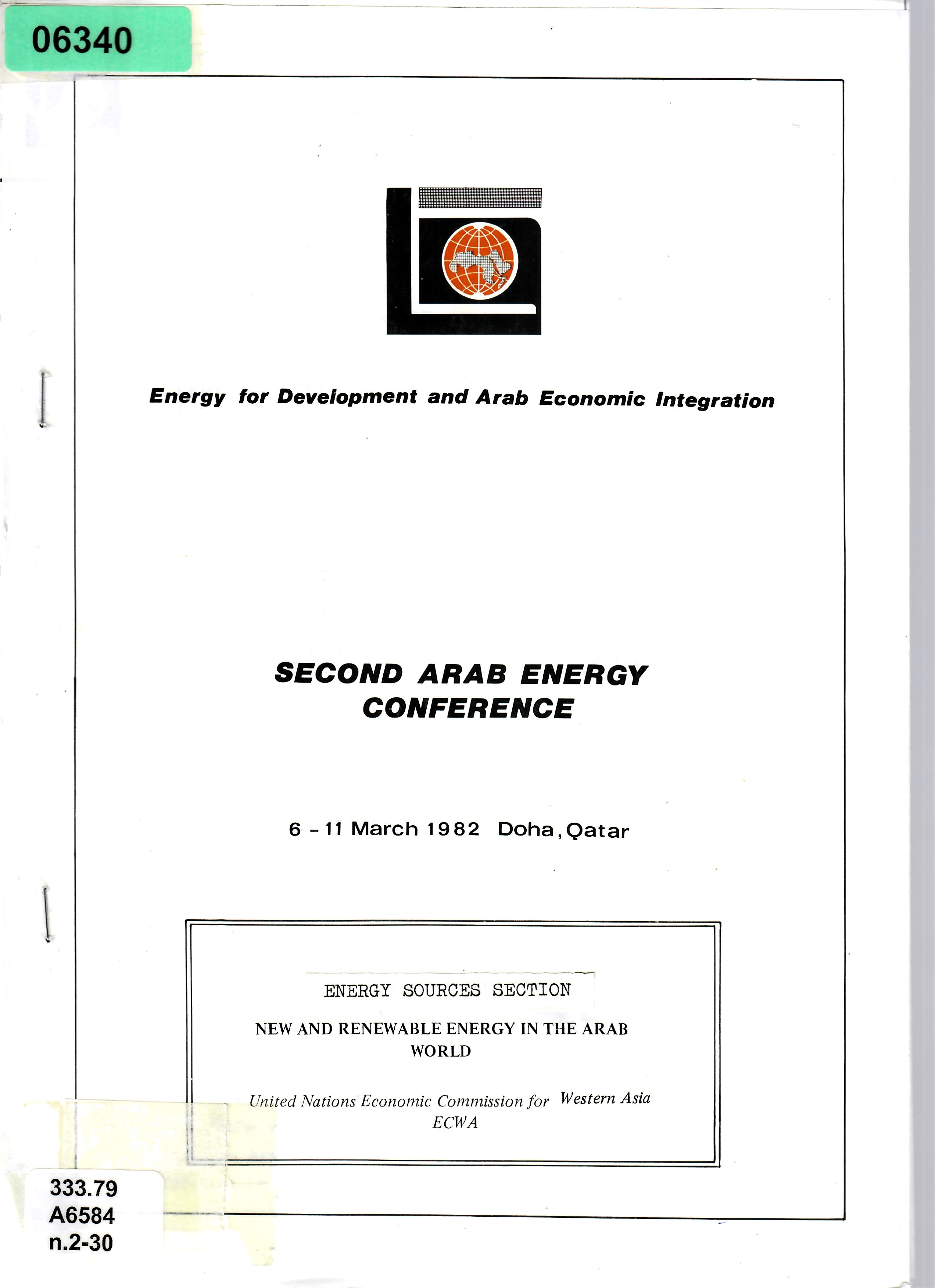 ENERGY SOURCES SECTION NEW AND RENEWABLE ENERGY IN THE ARAB WORLD