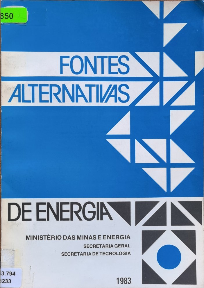 FONTES ALTERNATIVAS DE ENERGIA