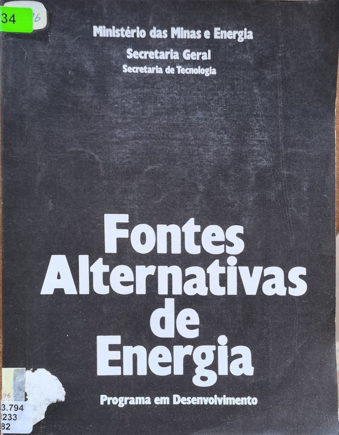 Fontes Alternativas de Energia Programa em Desenvolvimento