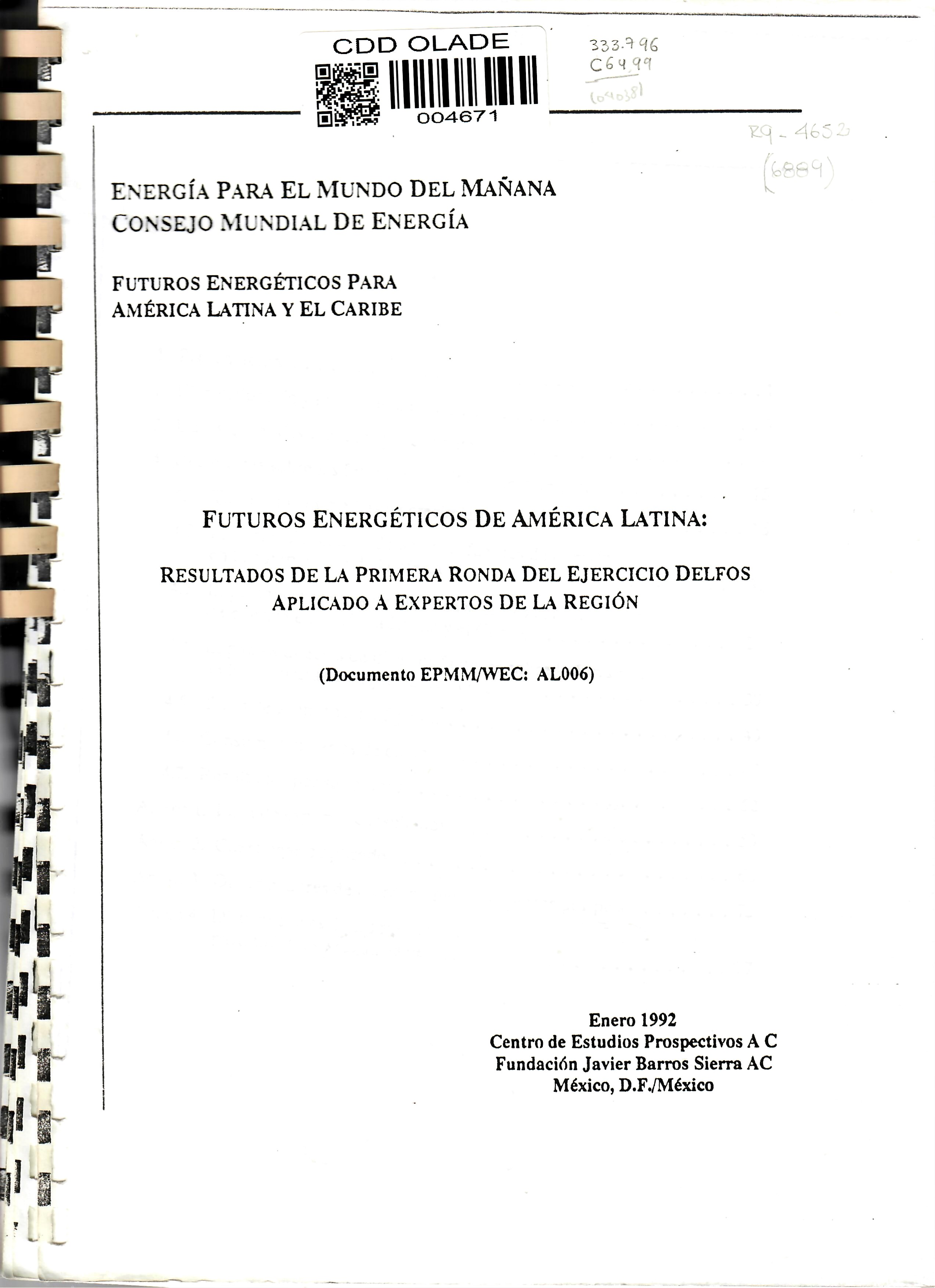FUTUROS ENERGÉTICOS DE AMÉRICA LATINA: RESULTADOS DE LA PRIMERA RONDA DEL EJERCICIO DELFOS APLICADO A EXPERTOS DE LA REGIÓN