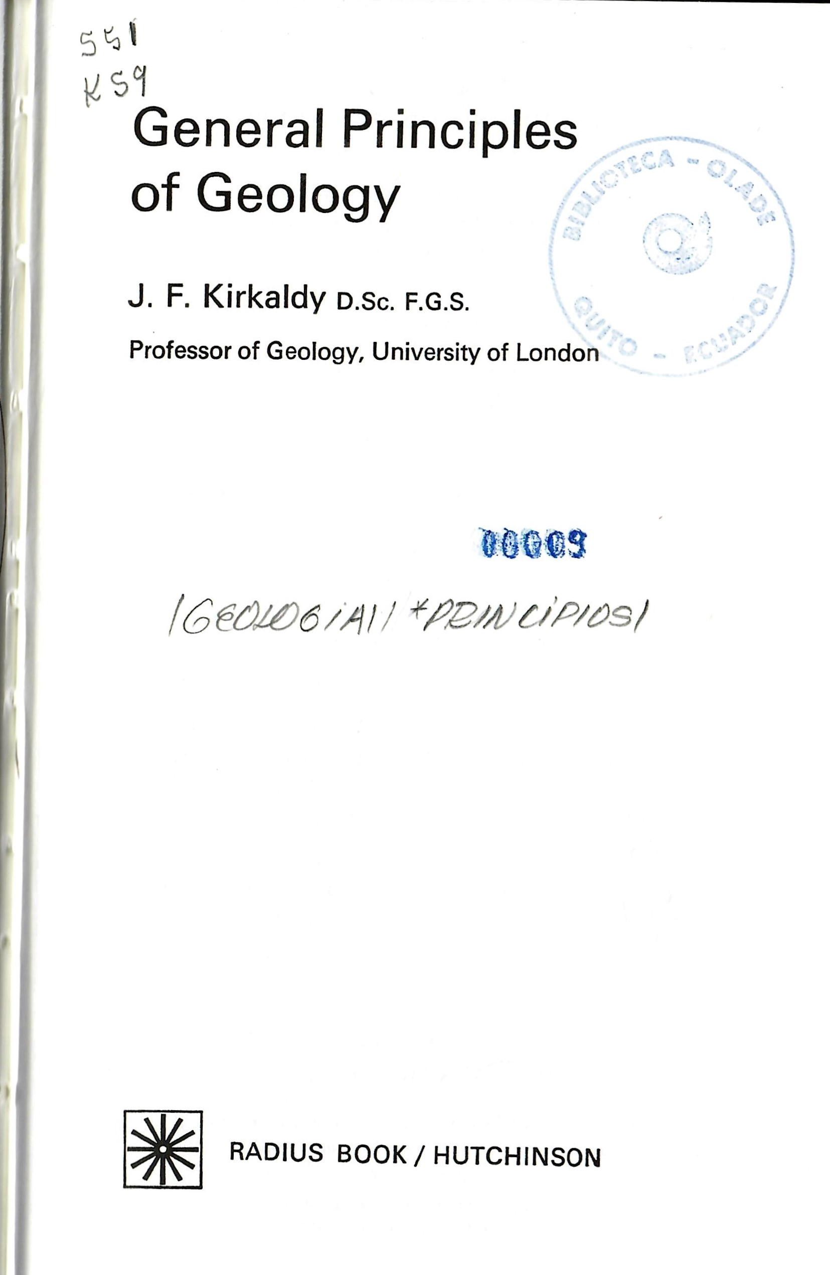 General Principles of Geology