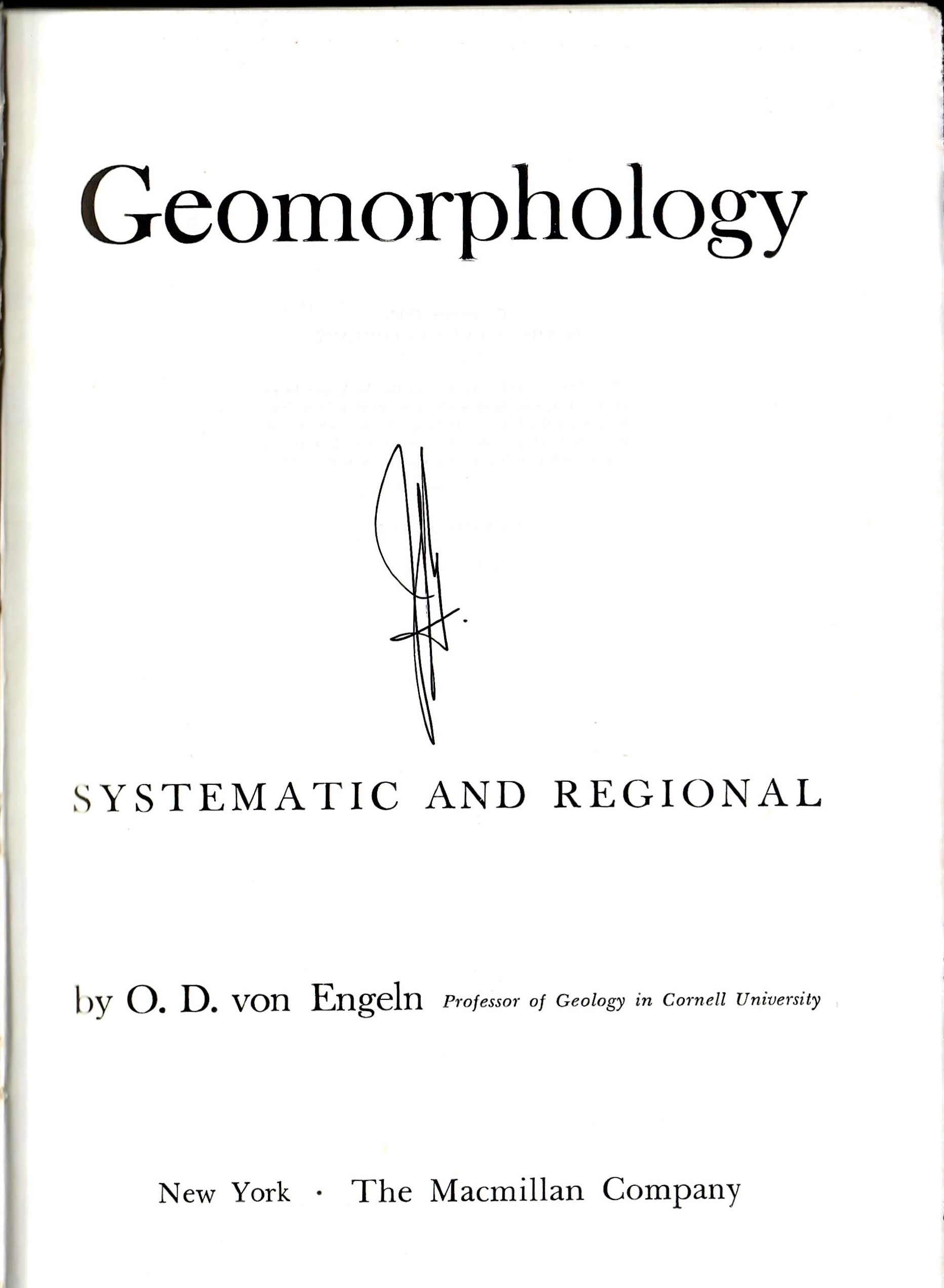 Geomorphology SYSTEMATIC AND REGIONAL