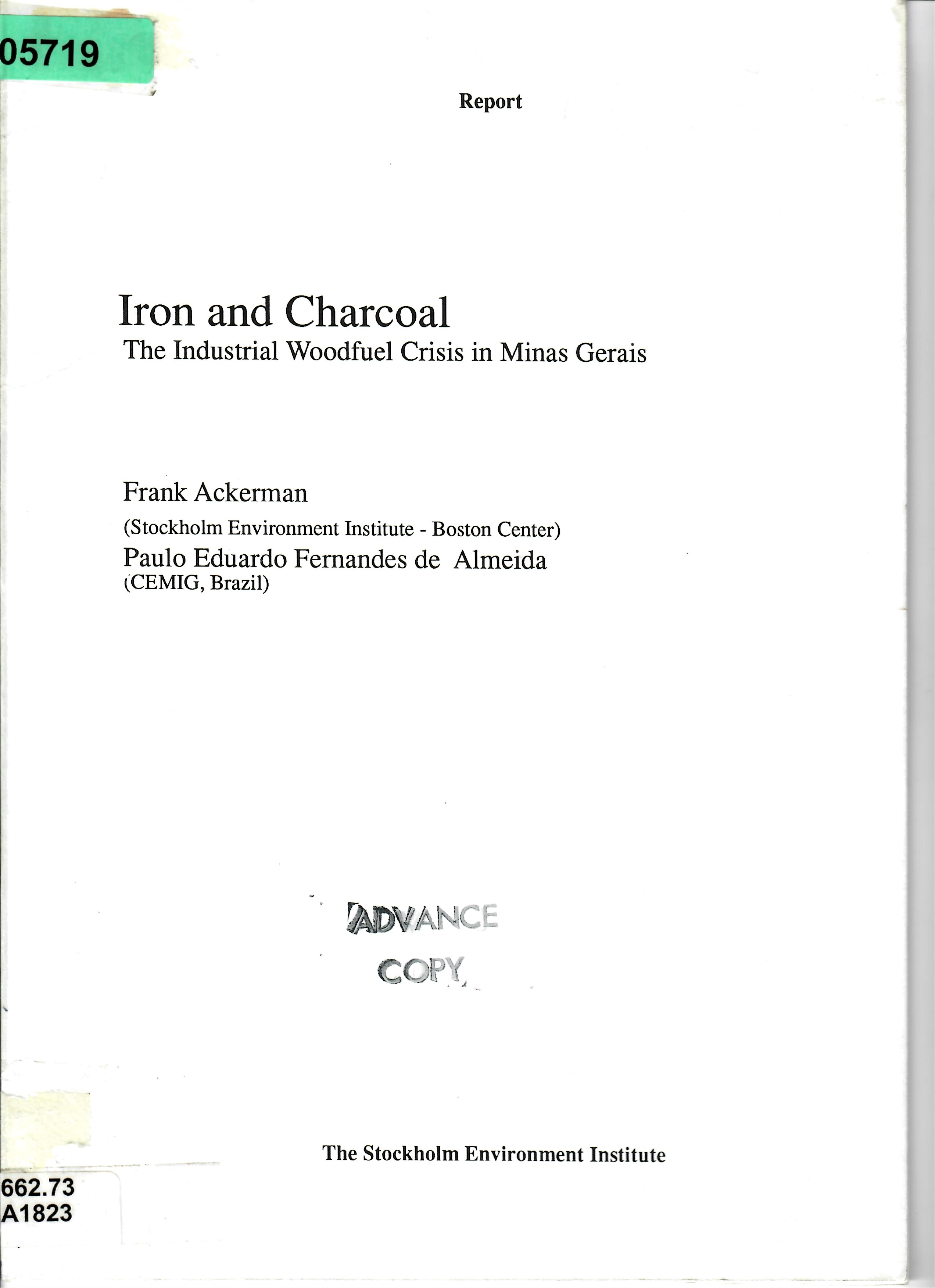 Iron and Charcoal The Industrial Woodfuel Crisis in Minas Gerais