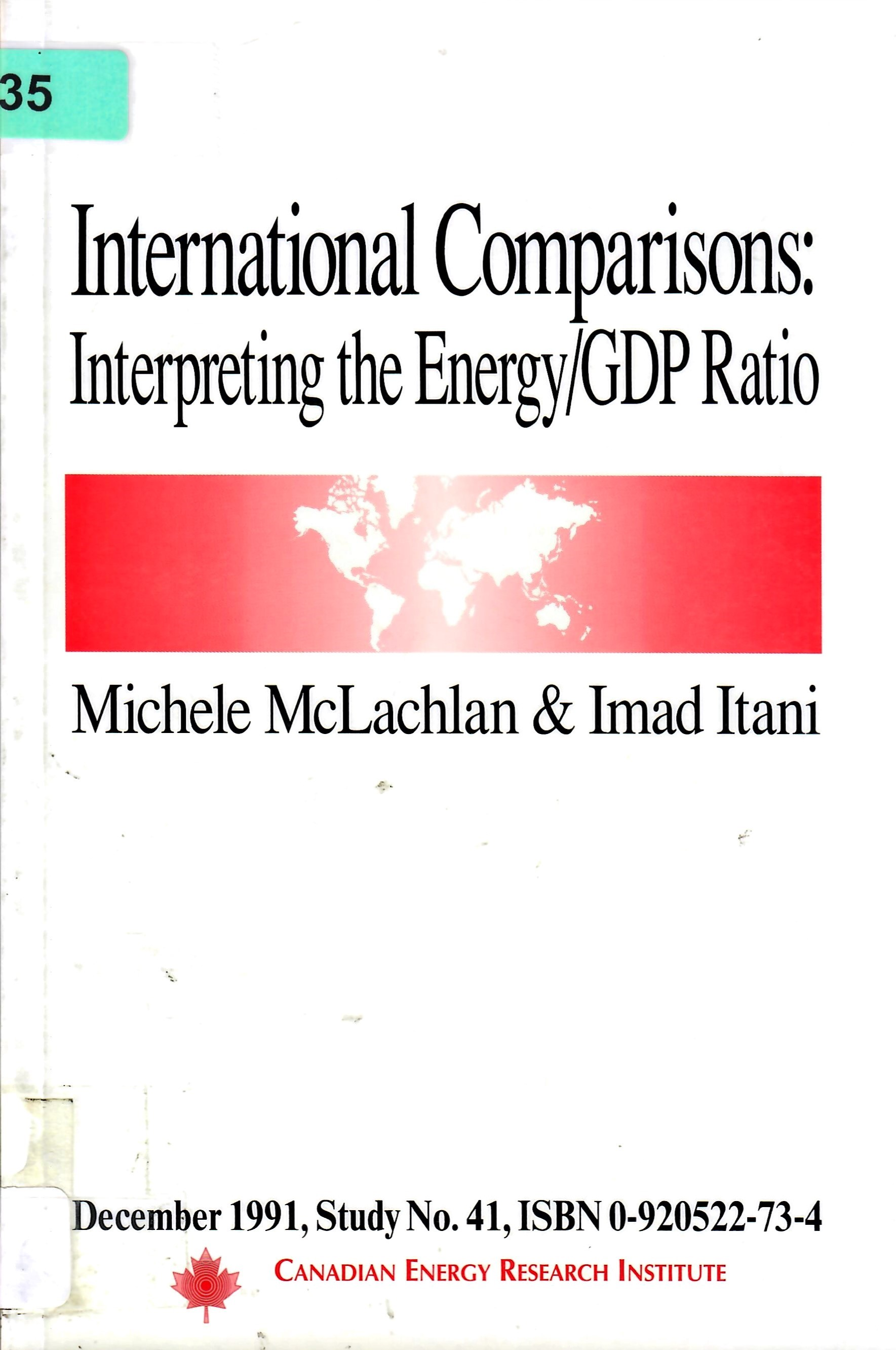 International Comparisons: Interpreting the Energy/GDP Ratio (1)