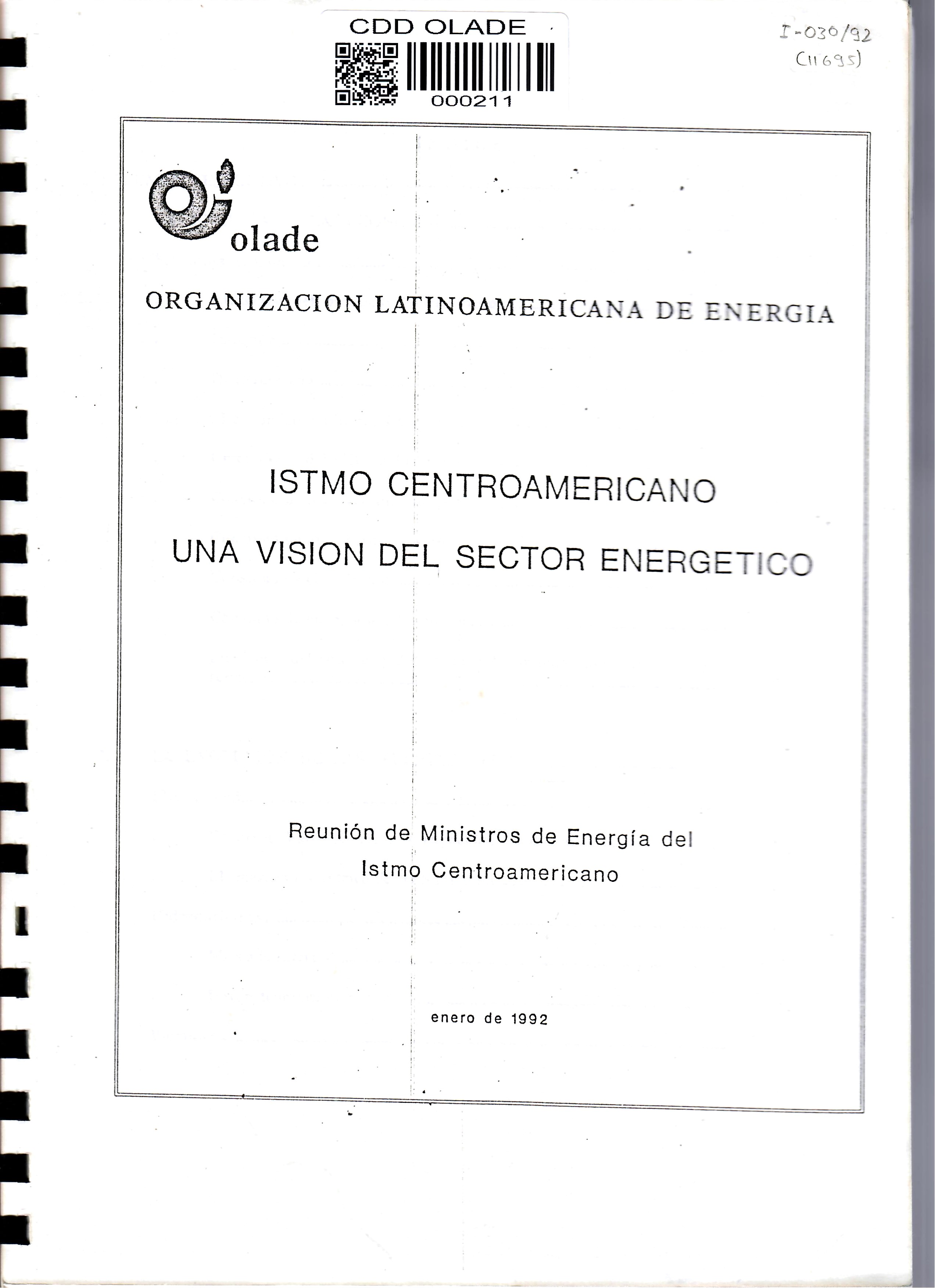 ISTMO CENTROAMERICANO UNA VISION DEL SECTOR ENERGETICO