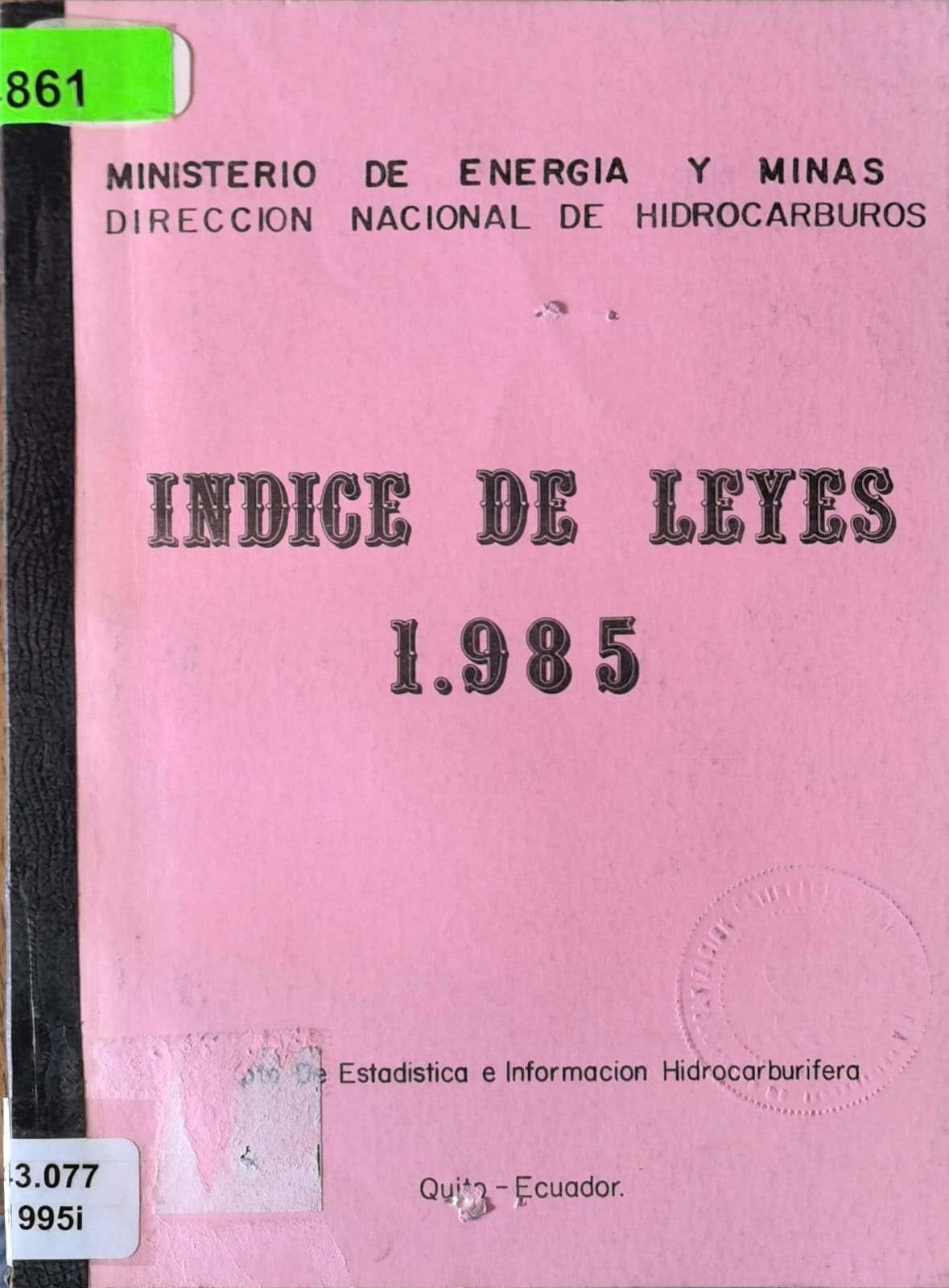 INDICE DE LEYES 1.985