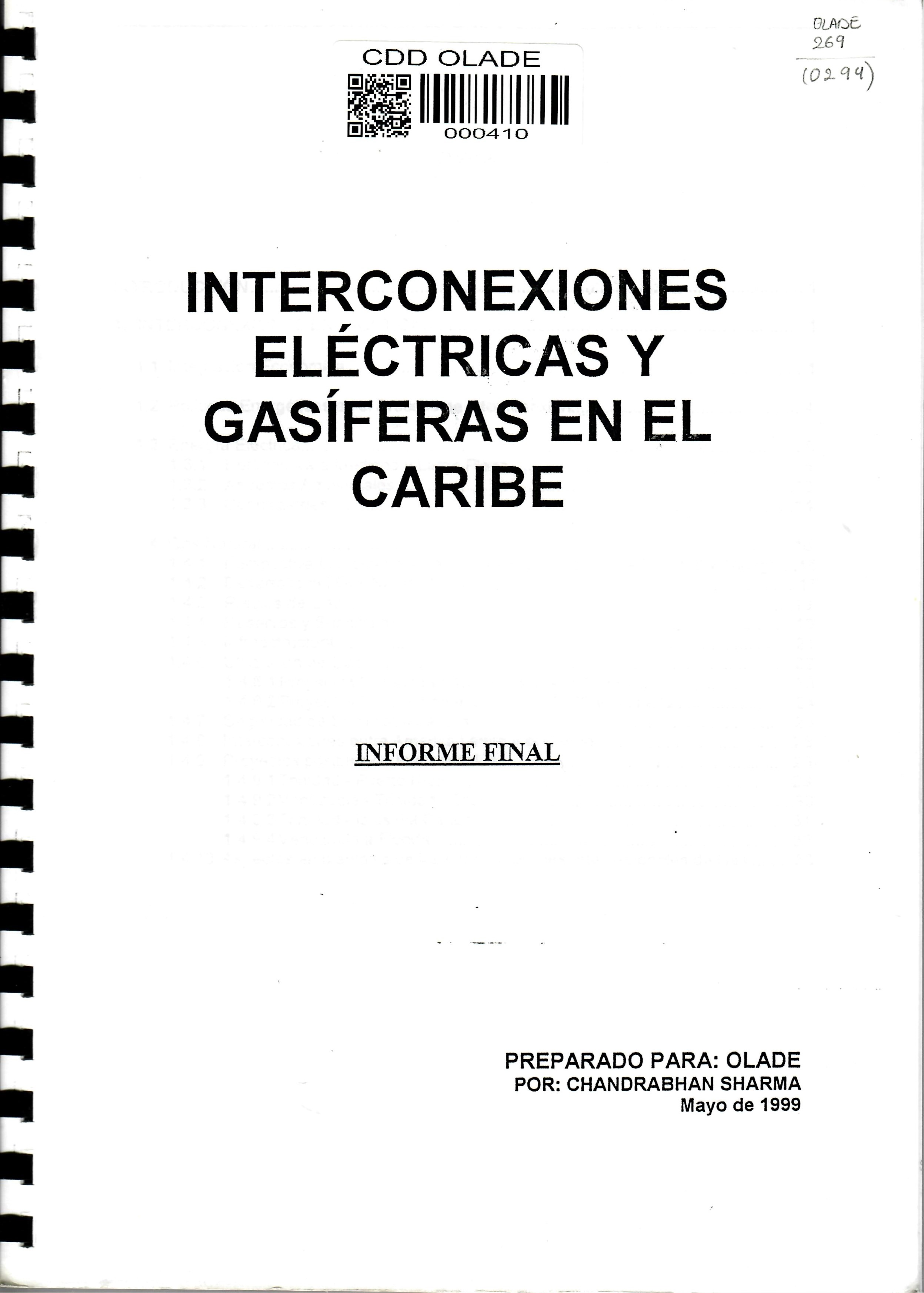 INTERCONEXIONES ELÉCTRICAS Y GASÍFERAS EN EL CARIBE INFORME FINAL