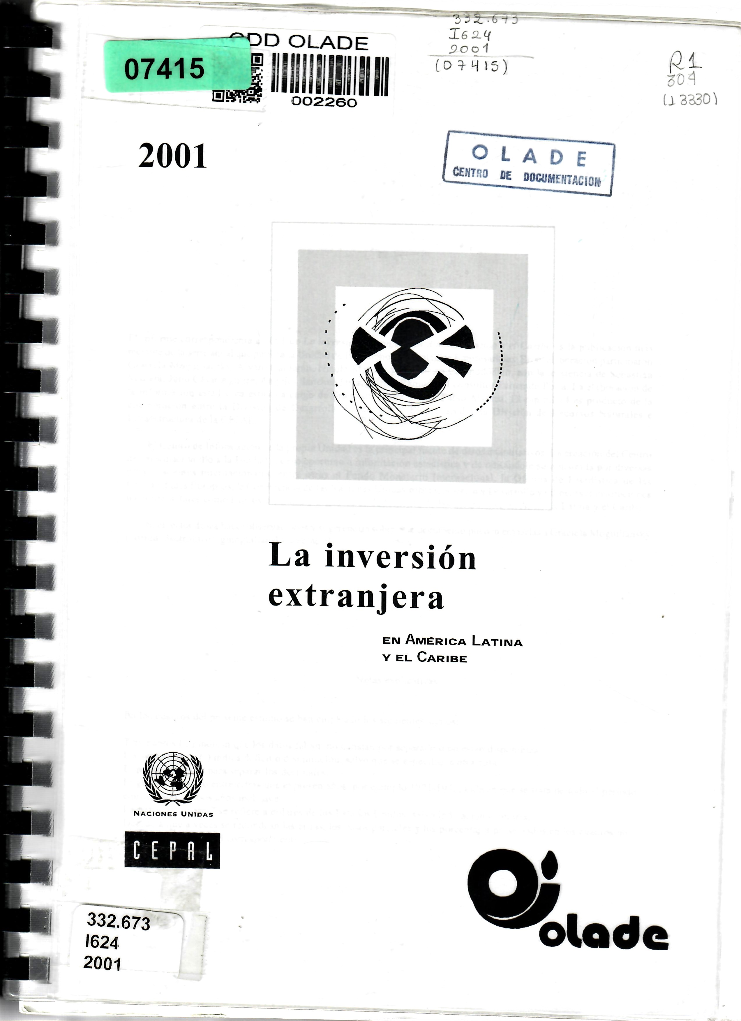 La inversión extranjera EN AMÉRICA LATINA Y EL CARIBE