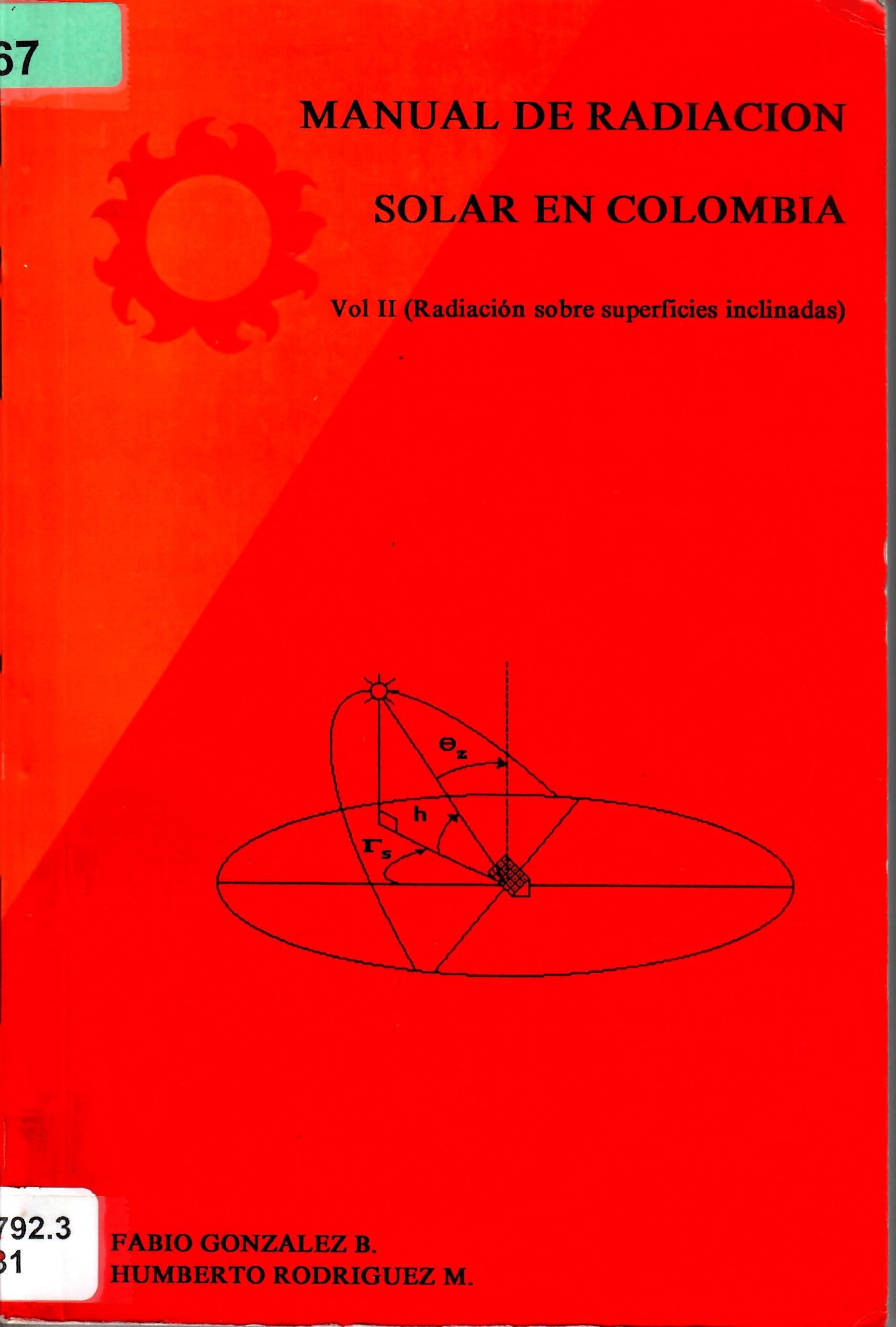 MANUAL DE RADIACION SOLAR EN COLOMBIA Vol II (Radiación sobre superficies inclinadas)