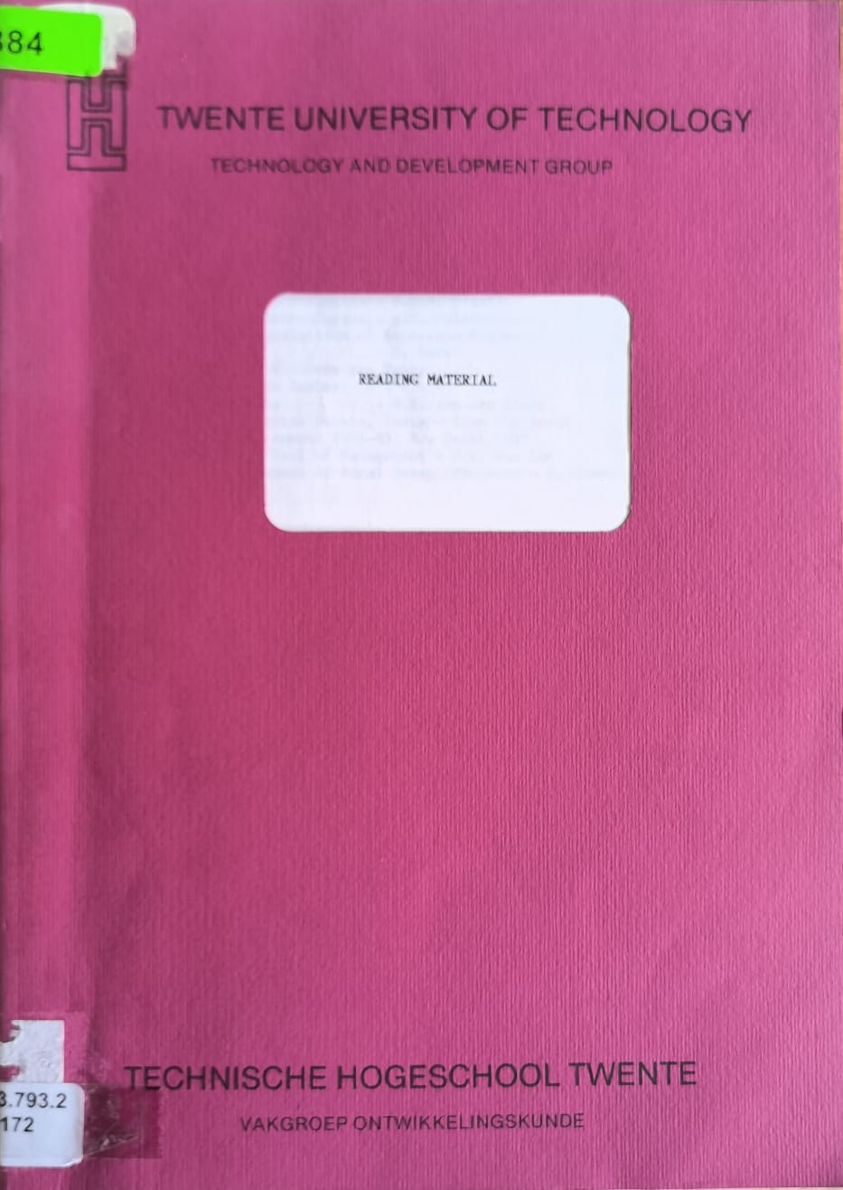 Manual for Training in Rural Energy Planning and Management: Reading Material