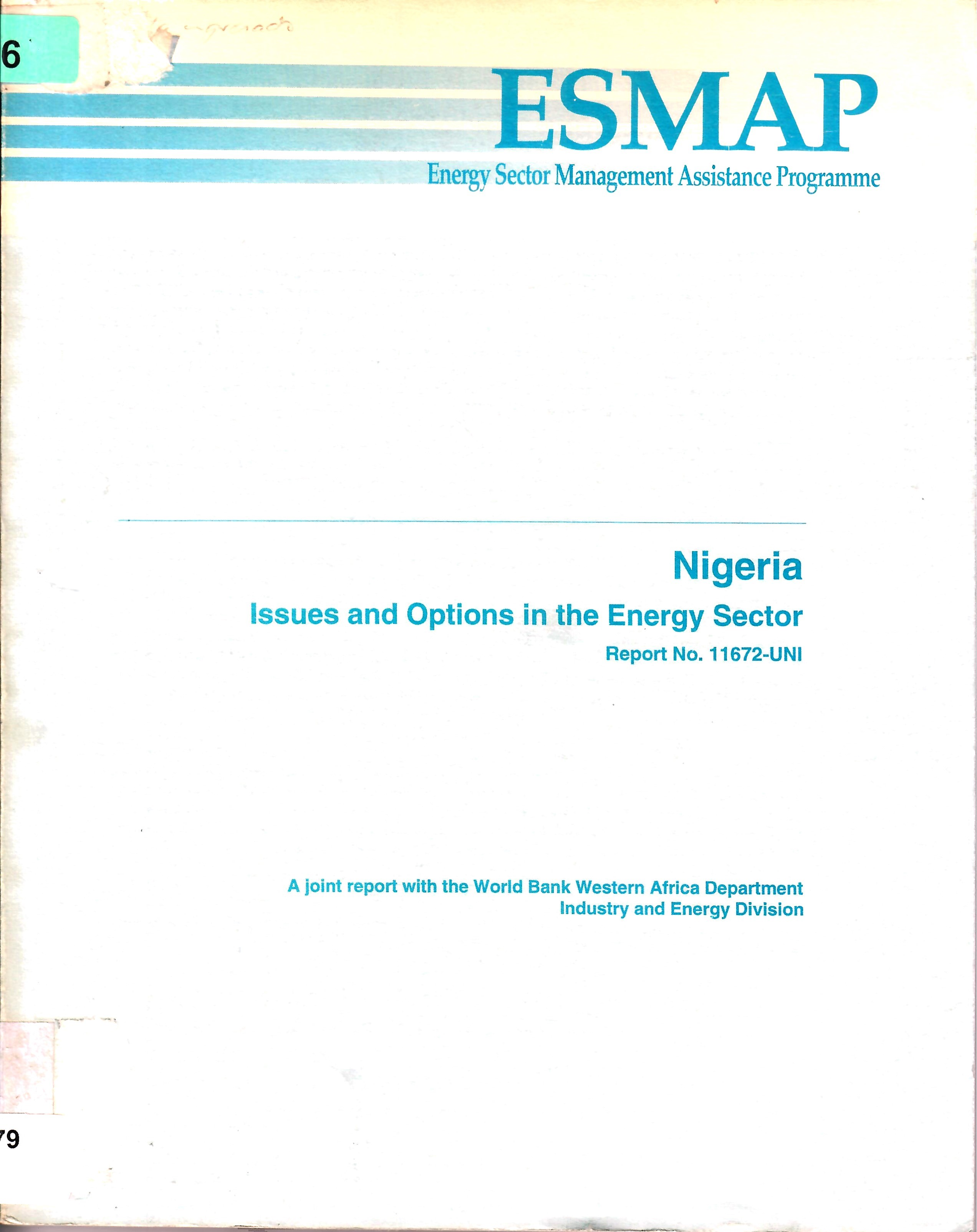 Namibia Issues and Options in the Energy Sector