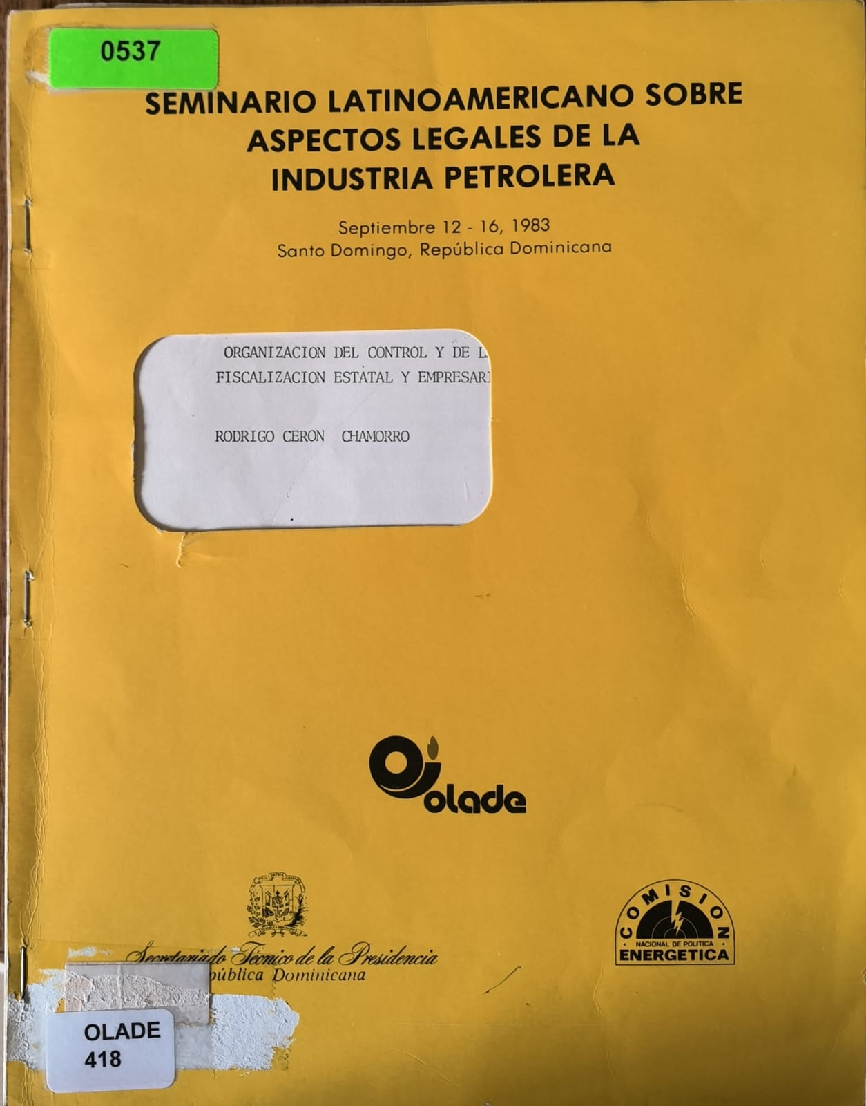 ORGANIZACION DEL CONTROL Y DE LA FISCALIZACION ESTATAL Y EMPRESARIAL