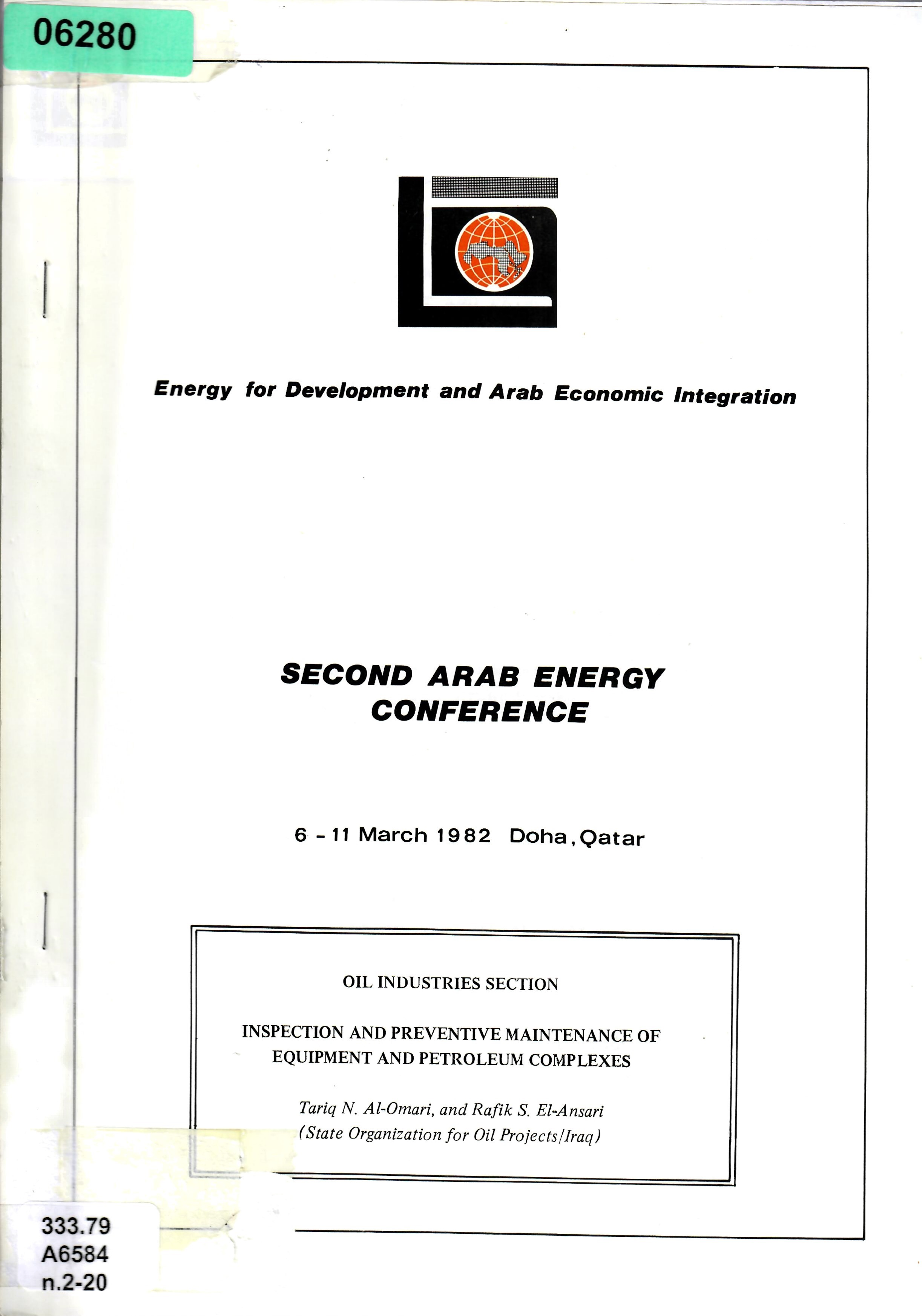 OIL INDUSTRIES SECTION INSPECTION AND PREVENTIVE MAINTENANCE OF EQUIPMENT AND PETROLEUM COMPLEXES