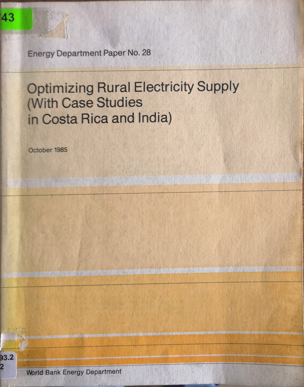 Optimizing Rural Electricity Supply (With Case Studies in Costa Rica and India)