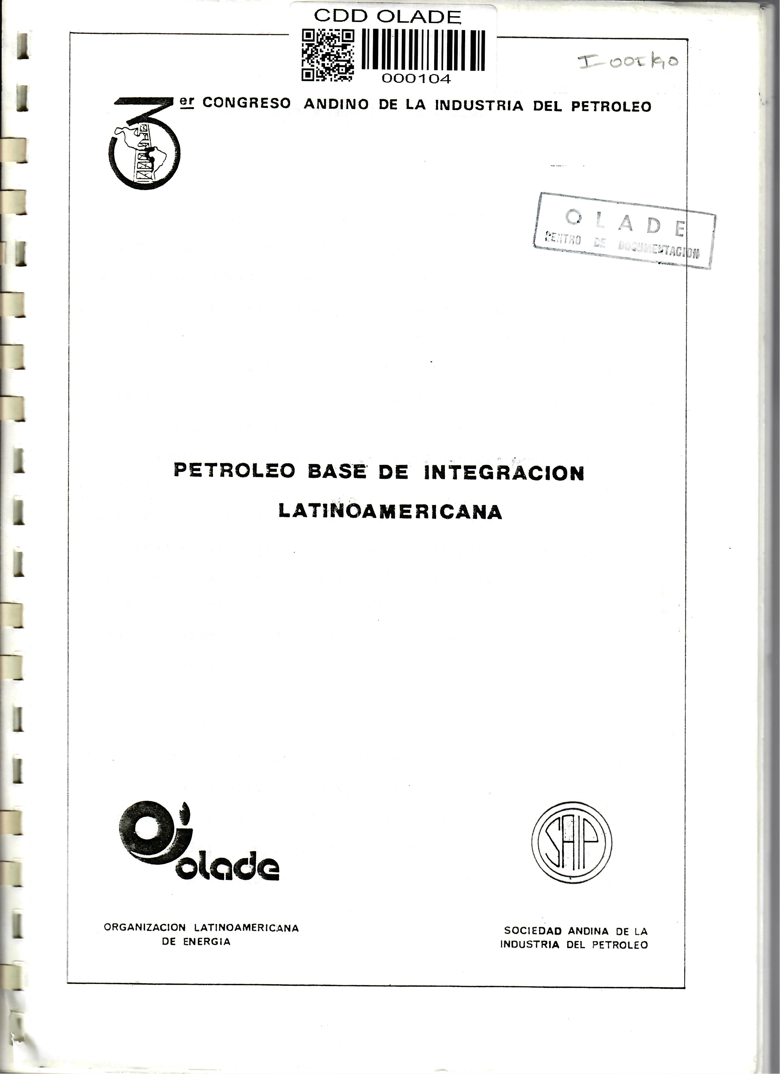 PETROLEO BASE DE INTEGRACION LATINOAMERICANA