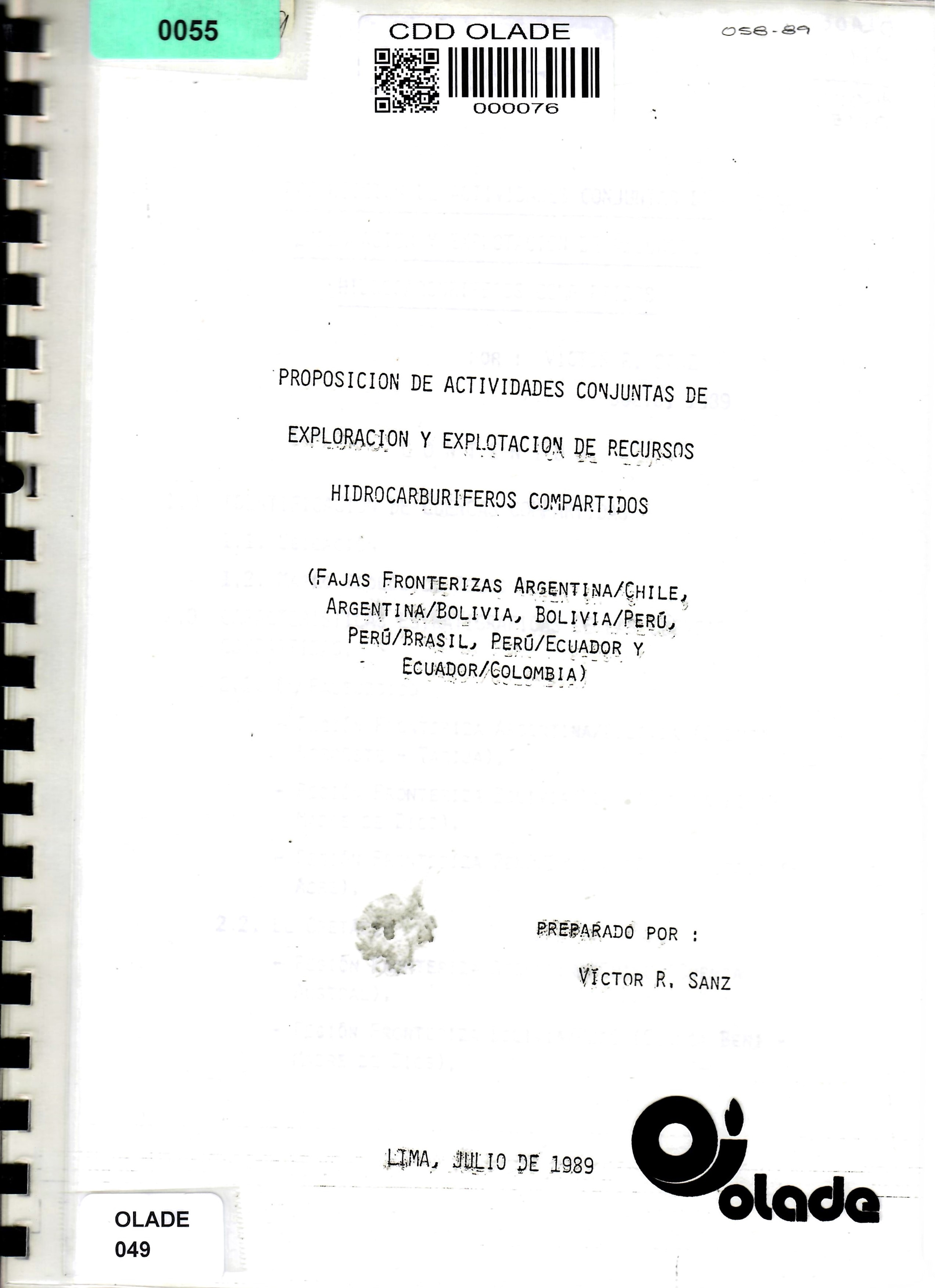 PROPOSICION DE ACTIVIDADES CONJUNTAS DE EXPLORACION Y EXPLOTACION DE RECURSOS HIDROCARBURIFEROS COMPARTIDOS